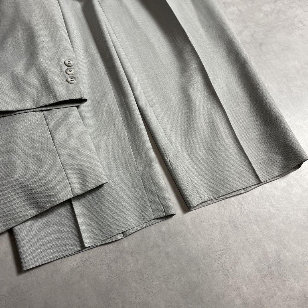 00s ダブルジャケット セットアップ ダブルスーツ レトロ グレー y2k