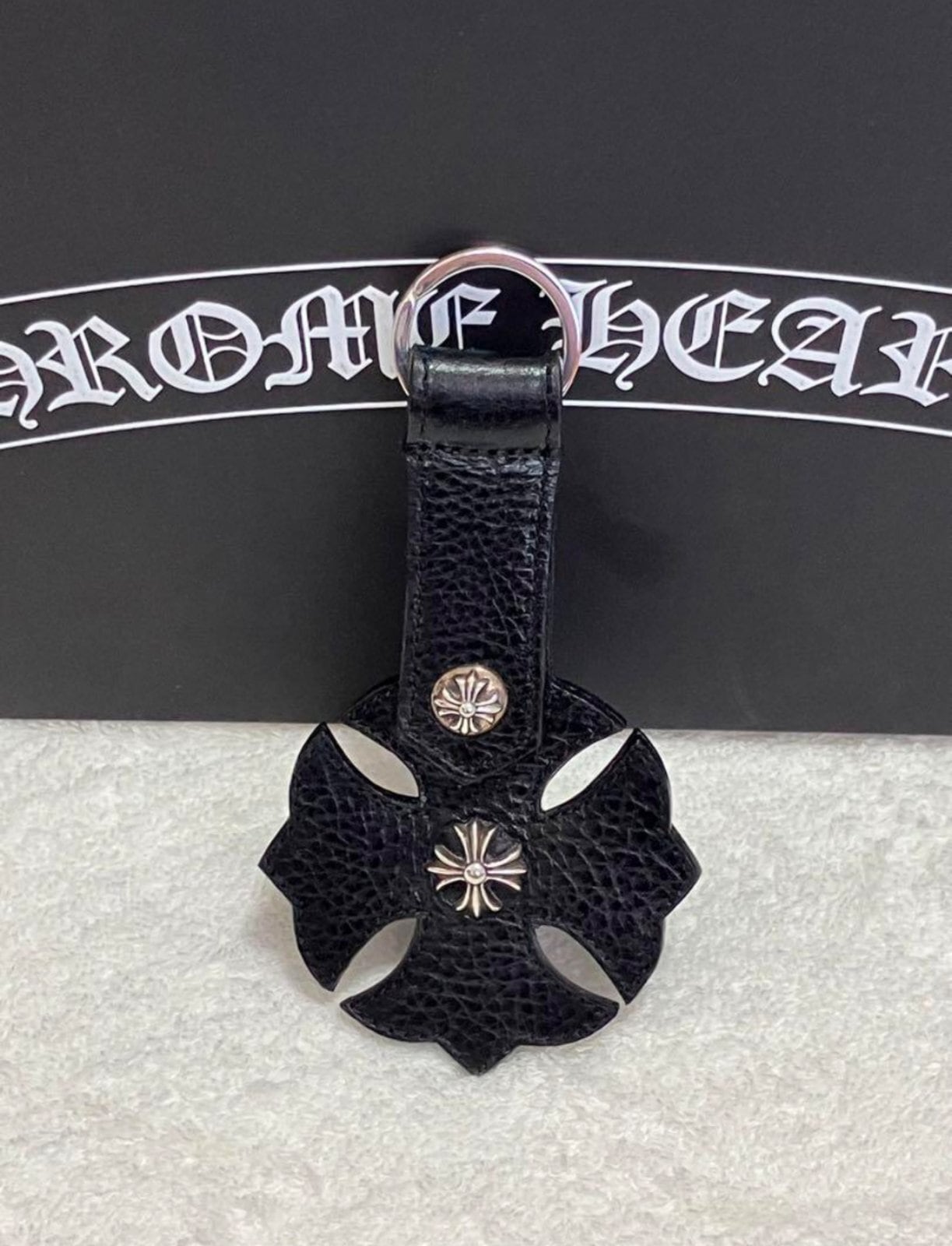 CHROME HEARTS クロムハーツ クロス レザー キーホルダー | chromehearts