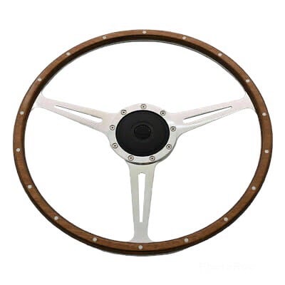 クラシック リベット ウッドステアリング ホイール モトリタ スタイル