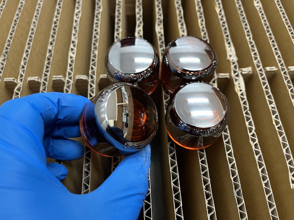 4Lモンキー純正ウインカーレンズに透かしメッキ加工品 | メッキ加工品