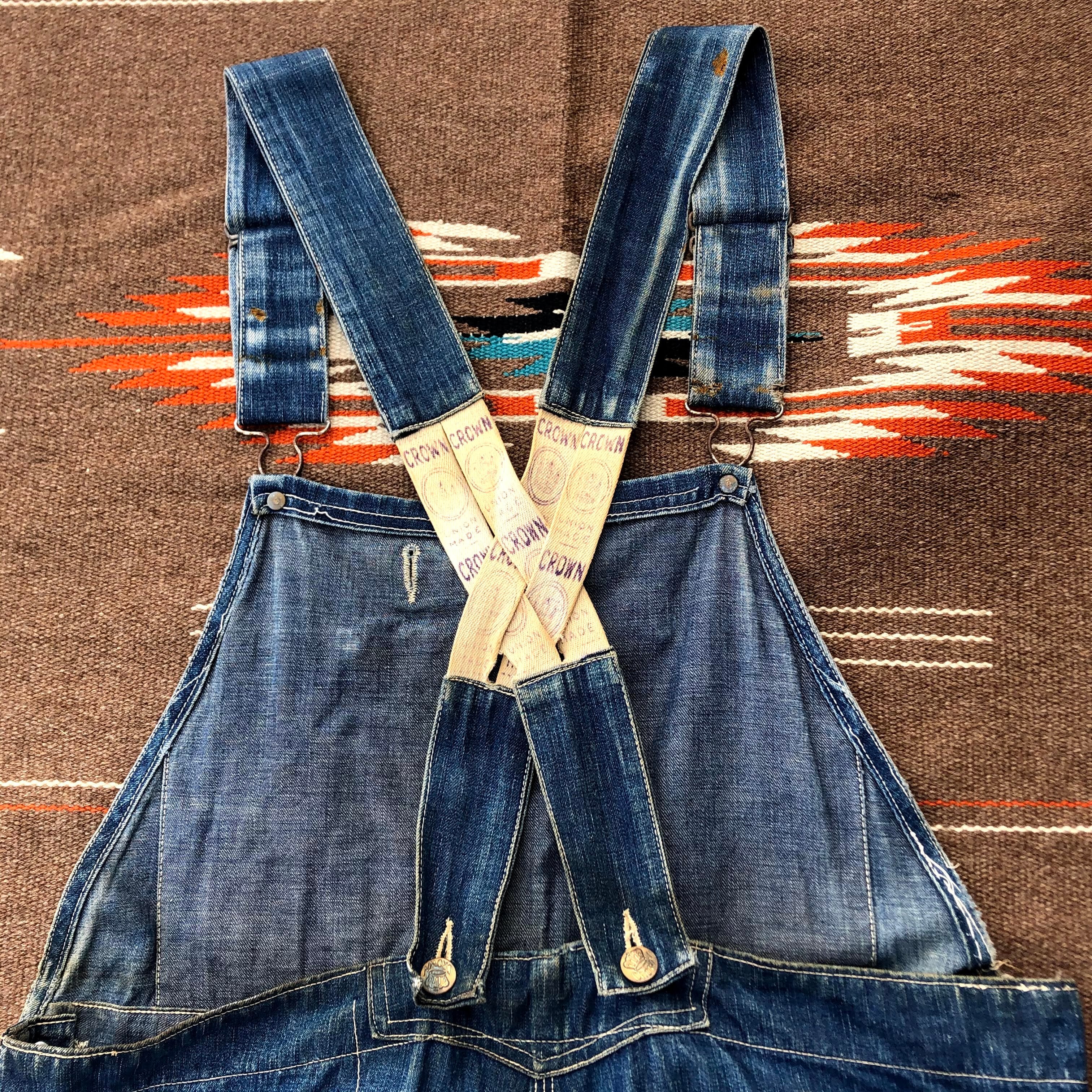 50's CROWN Denim Overall(ビブポケットセパレート,ローバック