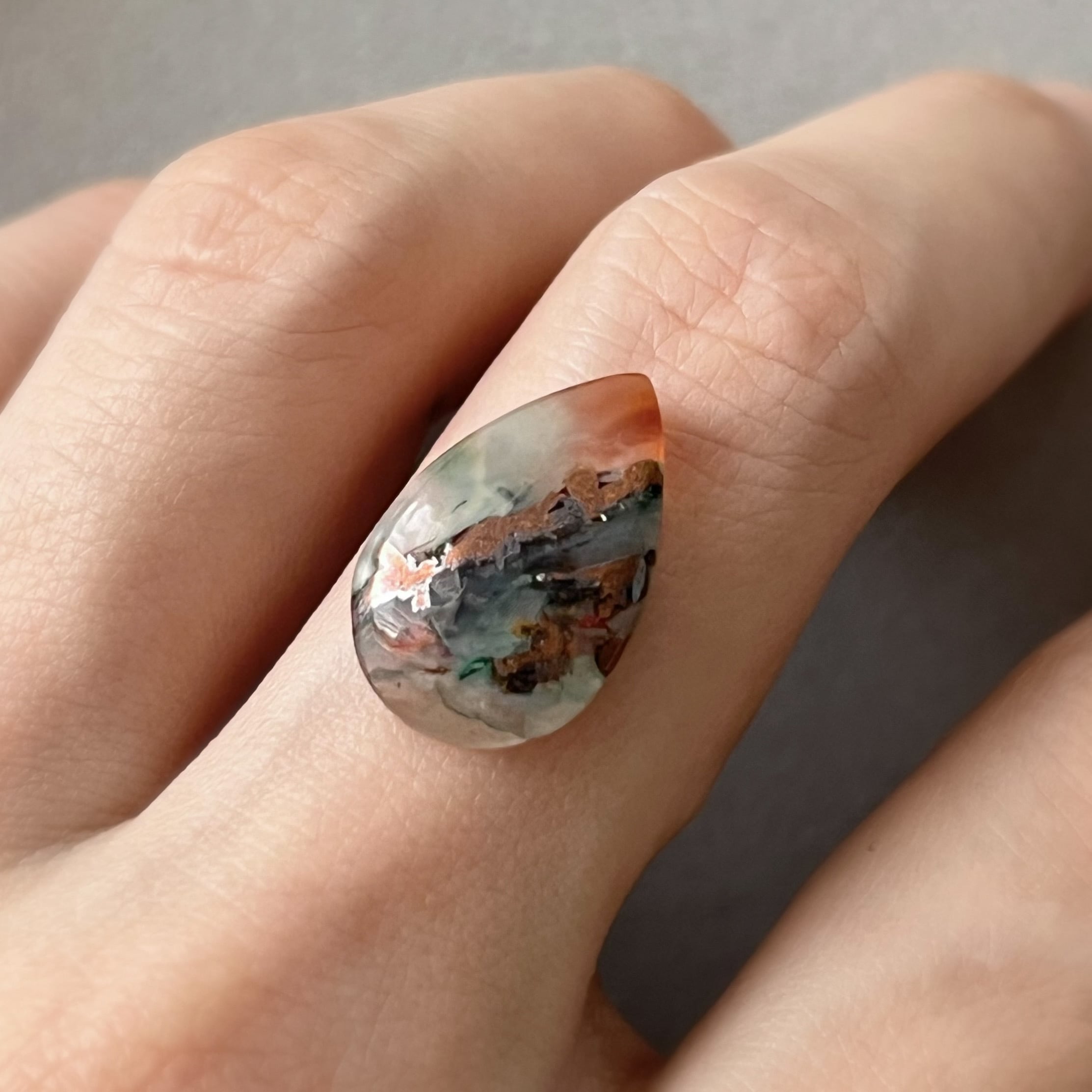 コッパークリソコラinカルセドニー 7.2ct [01] | mit Stein