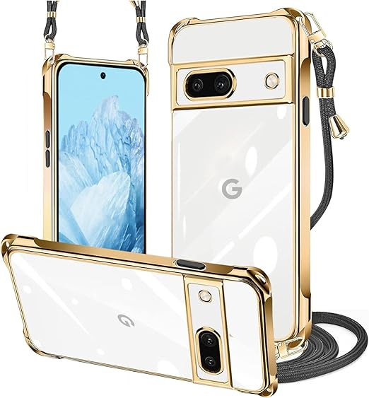 PAILAIMEN Google Pixel 8a ケース クリア ネック ショルダー pixel 8a