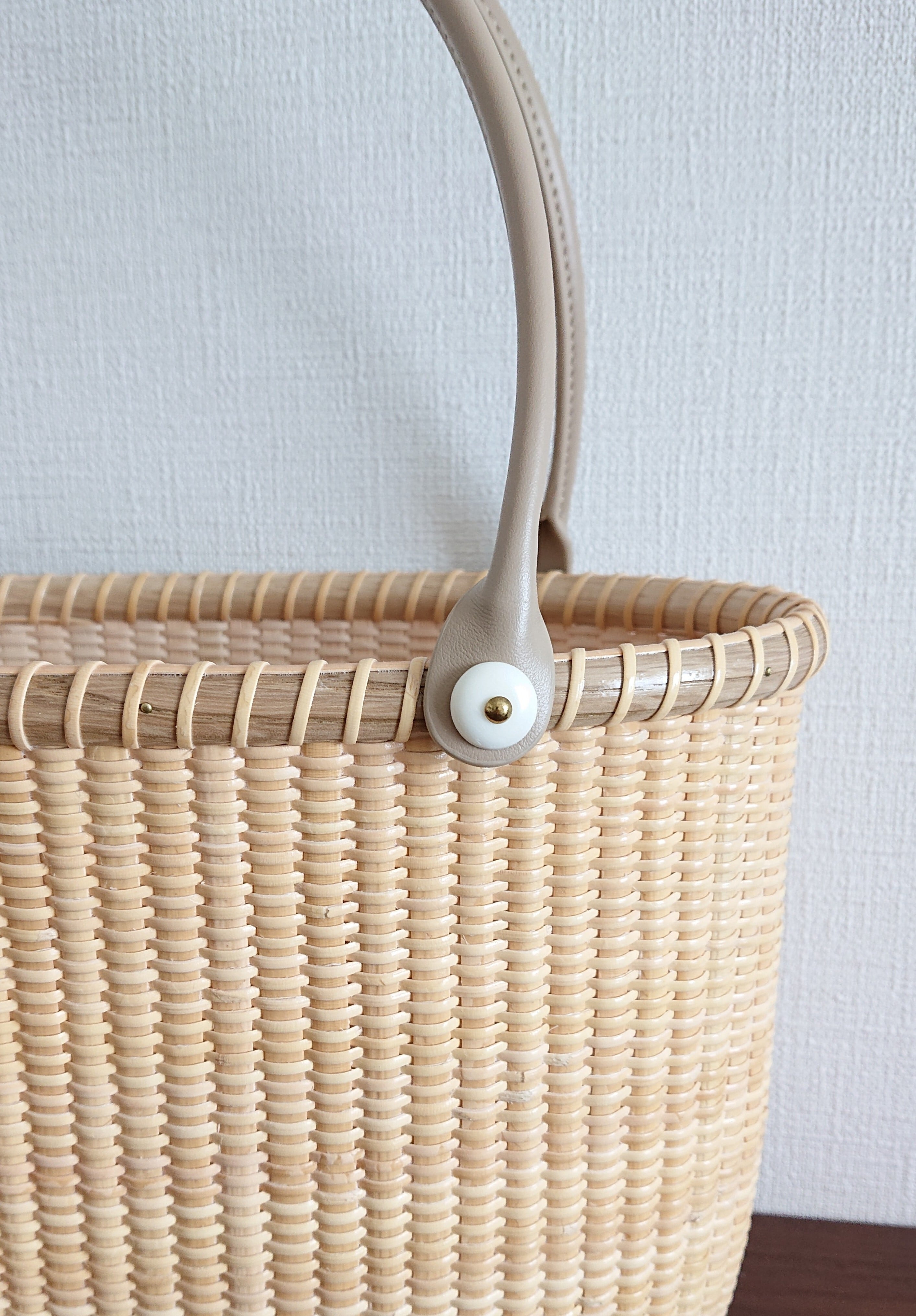 ナンタケットバスケット( トート型 10インチS・ハンドル グレージュ