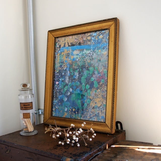 無題」 段ボールにアクリル * 現代美術 アート作品 アンティーク