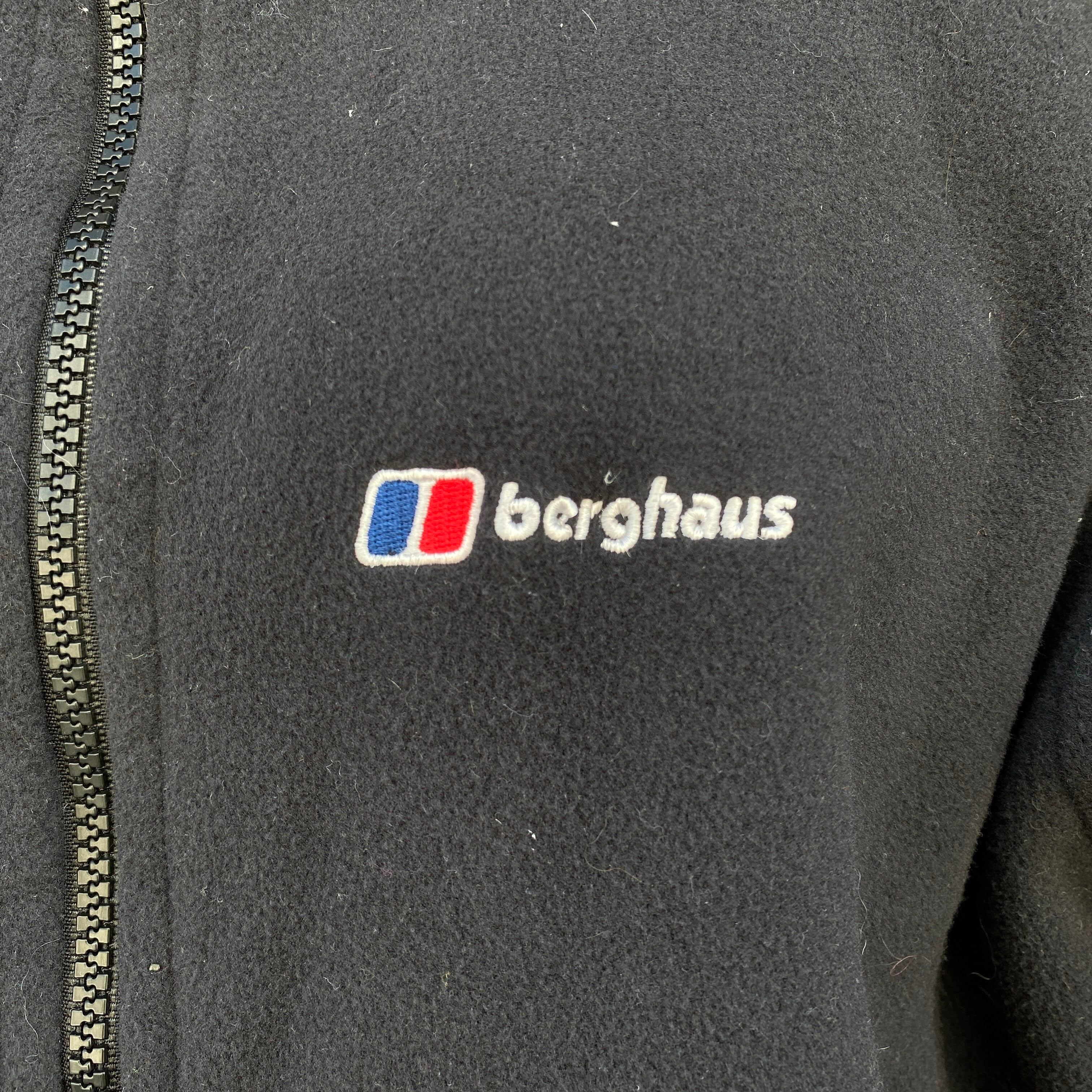 berghaus バーグハウス フリースジャケット メンズL 古着 黒 ワン