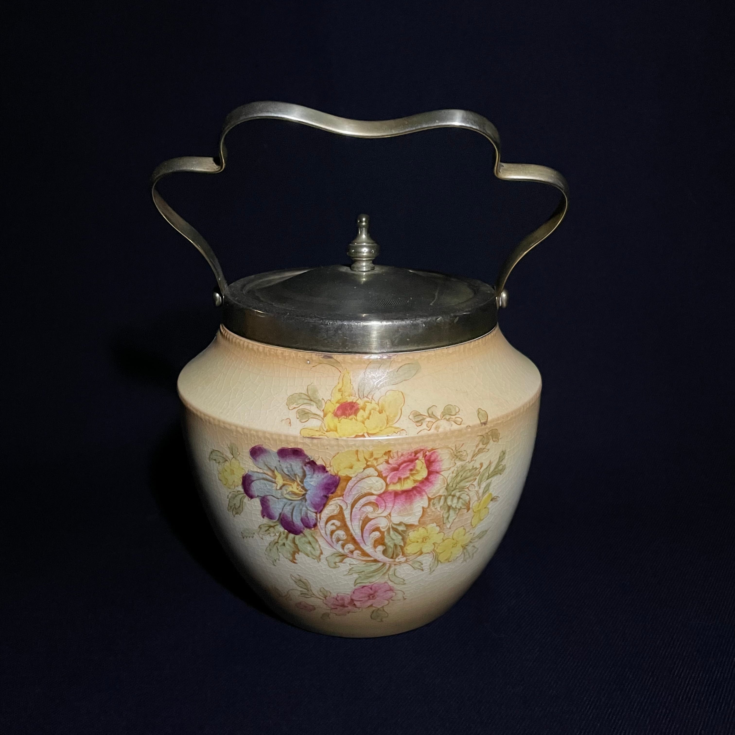 クッキージャー/イギリスアンティーク/S. Fielding & Co. (later Crown