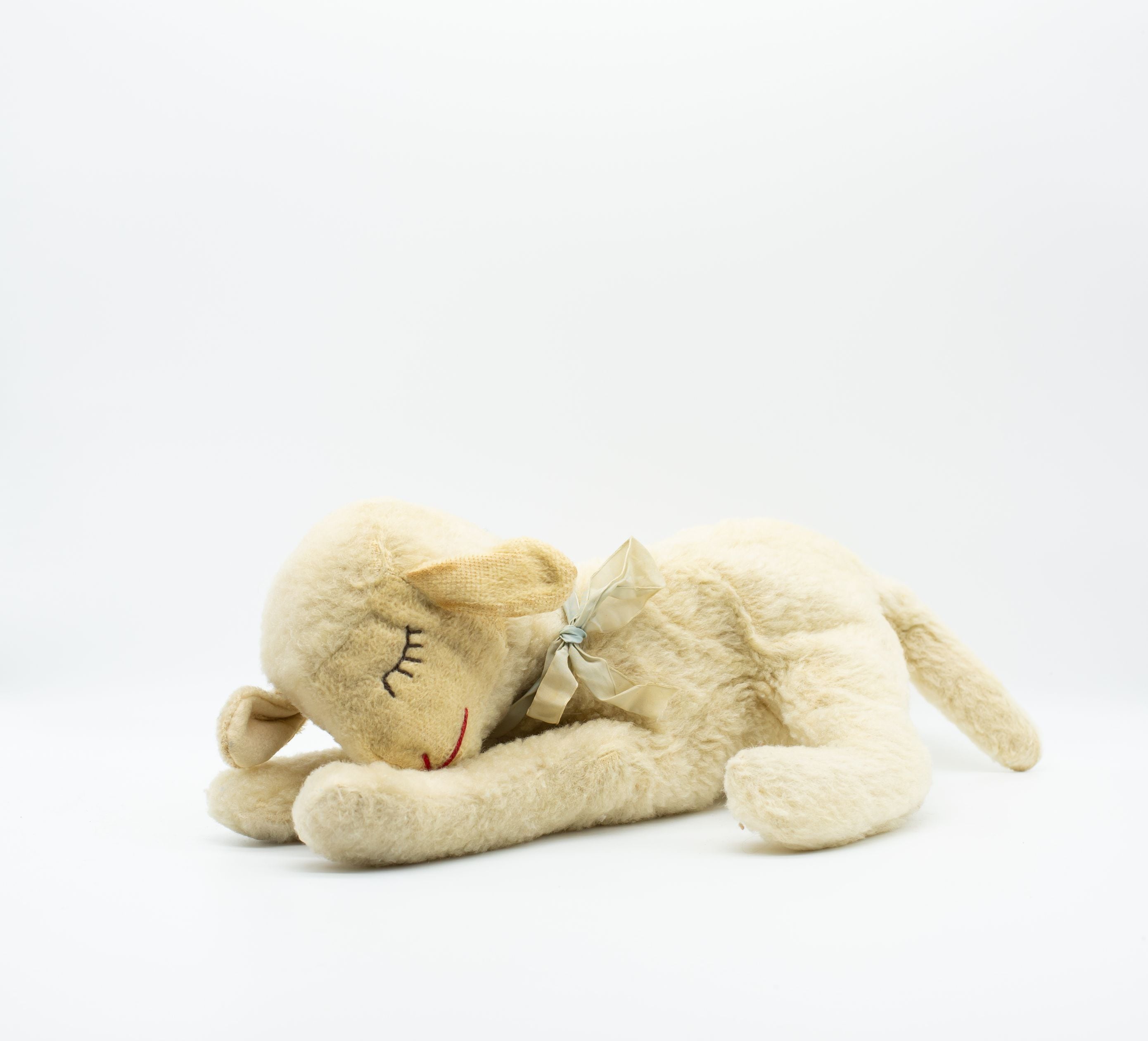 アンティークシュタイフ 眠り羊 Steiff 「Floppy Lamby」28cm