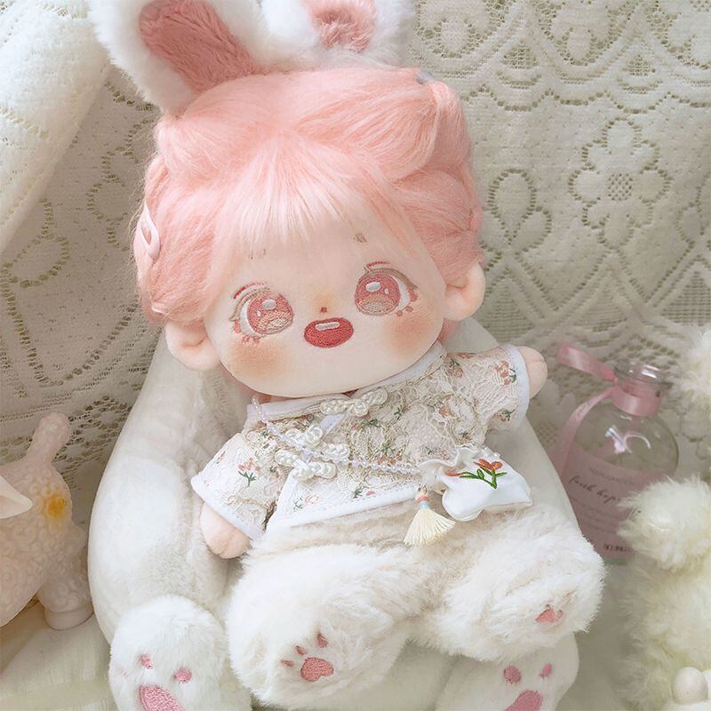 20cm 着せ替えぬいぐるみ 無属性 ピンクの髪ピンクの目女の子 bonny