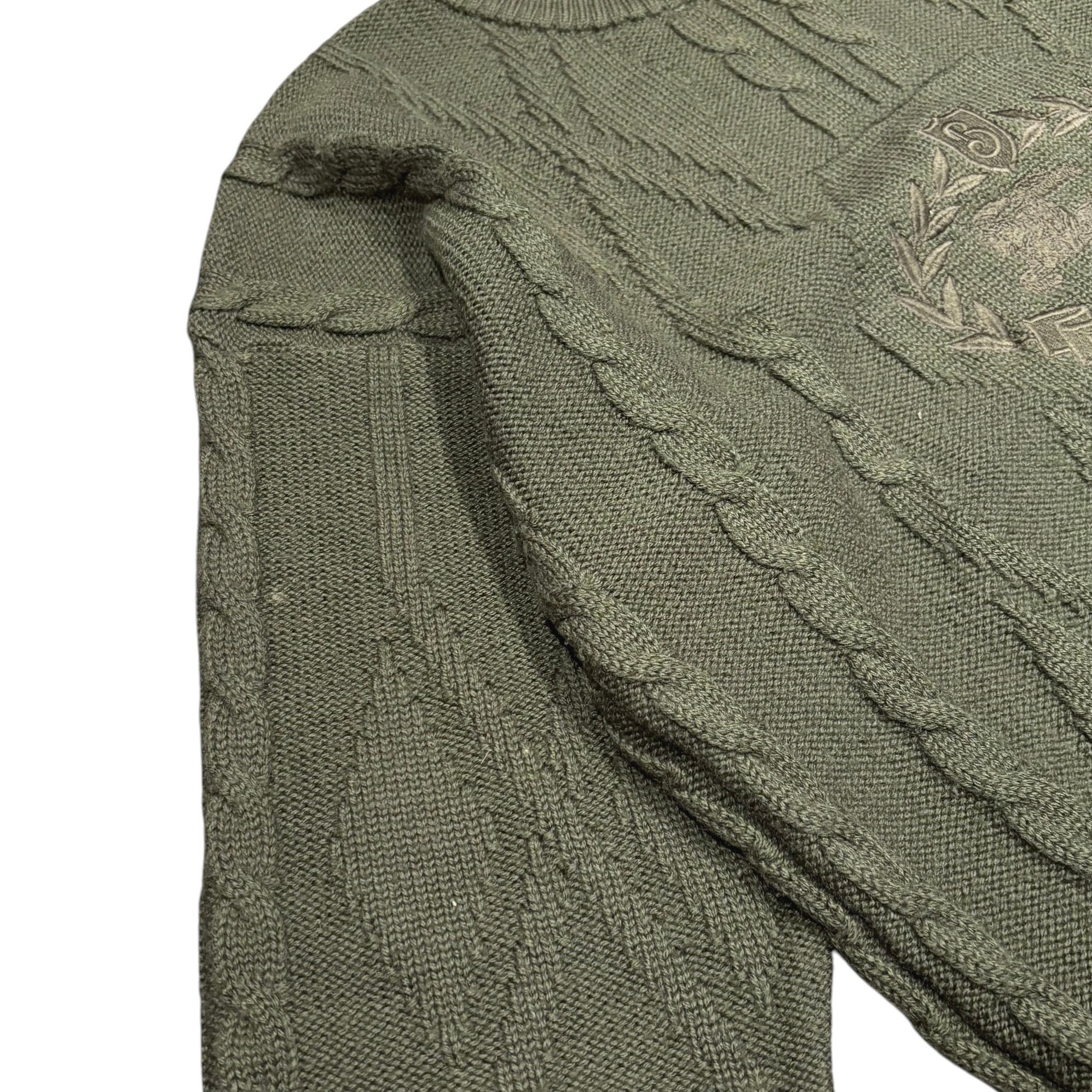 イングランド製 Burberrys Logo Cable Knit Sweater S / バーバリー