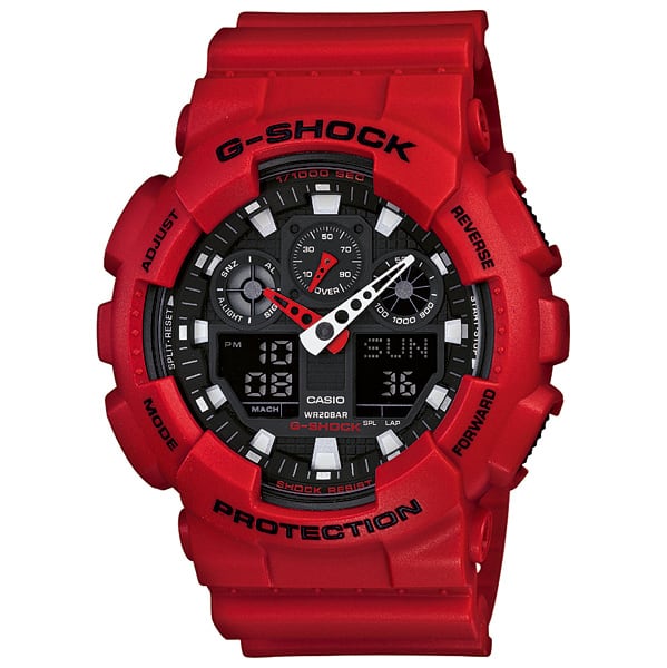 カシオ G-SHOCK GA-100B-4AJF レッド 赤 大きめ 針 デジタル 耐衝撃 20