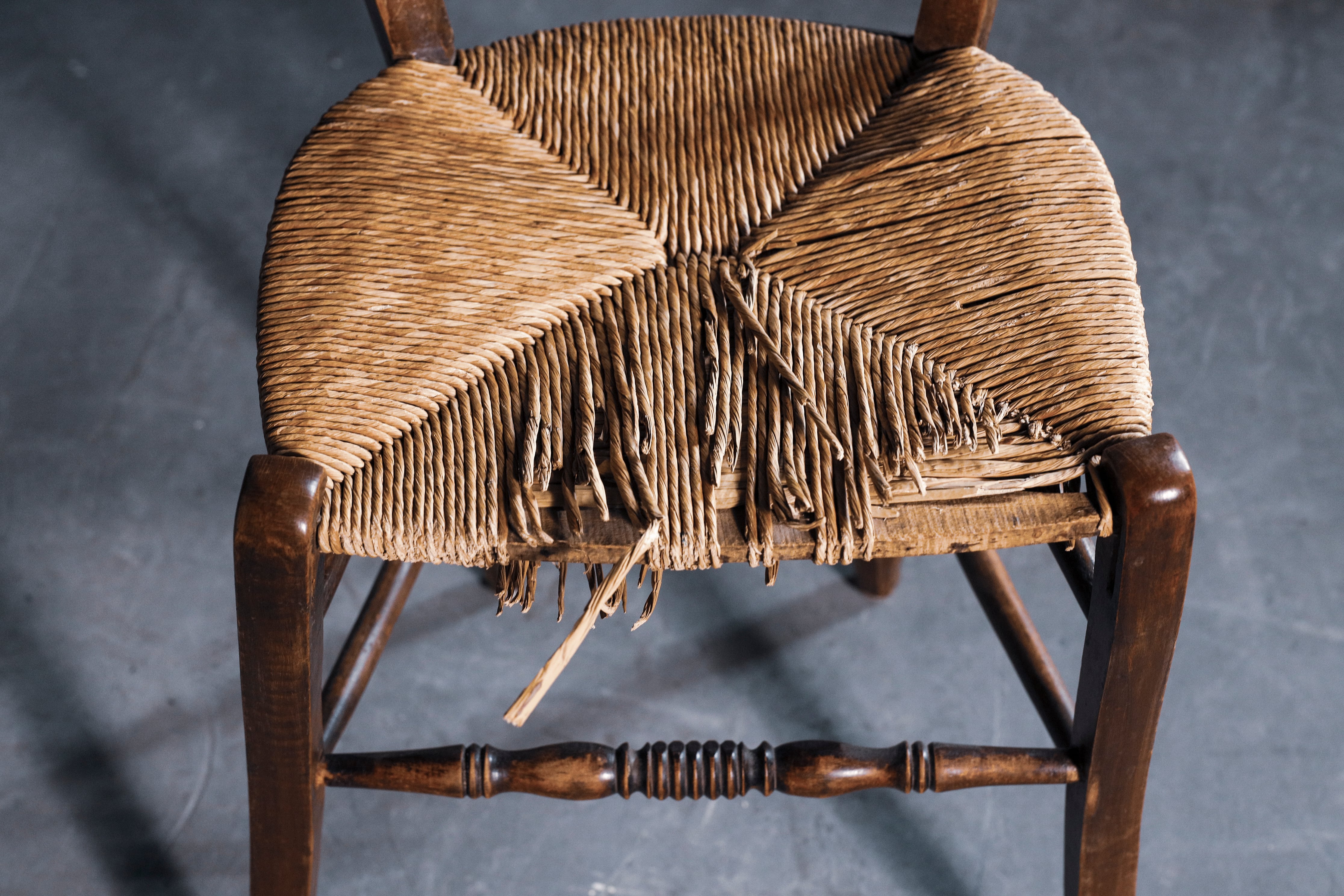 チェア/アンティークチェアー/ラッシュシート/フランス家具/フランス