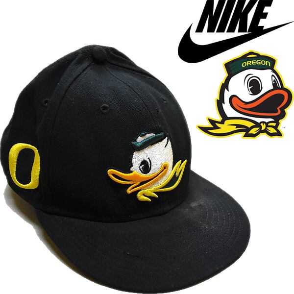 1点物◇ナイキNIKEオレゴンダックス黒ベースボールキャップ帽子US古着