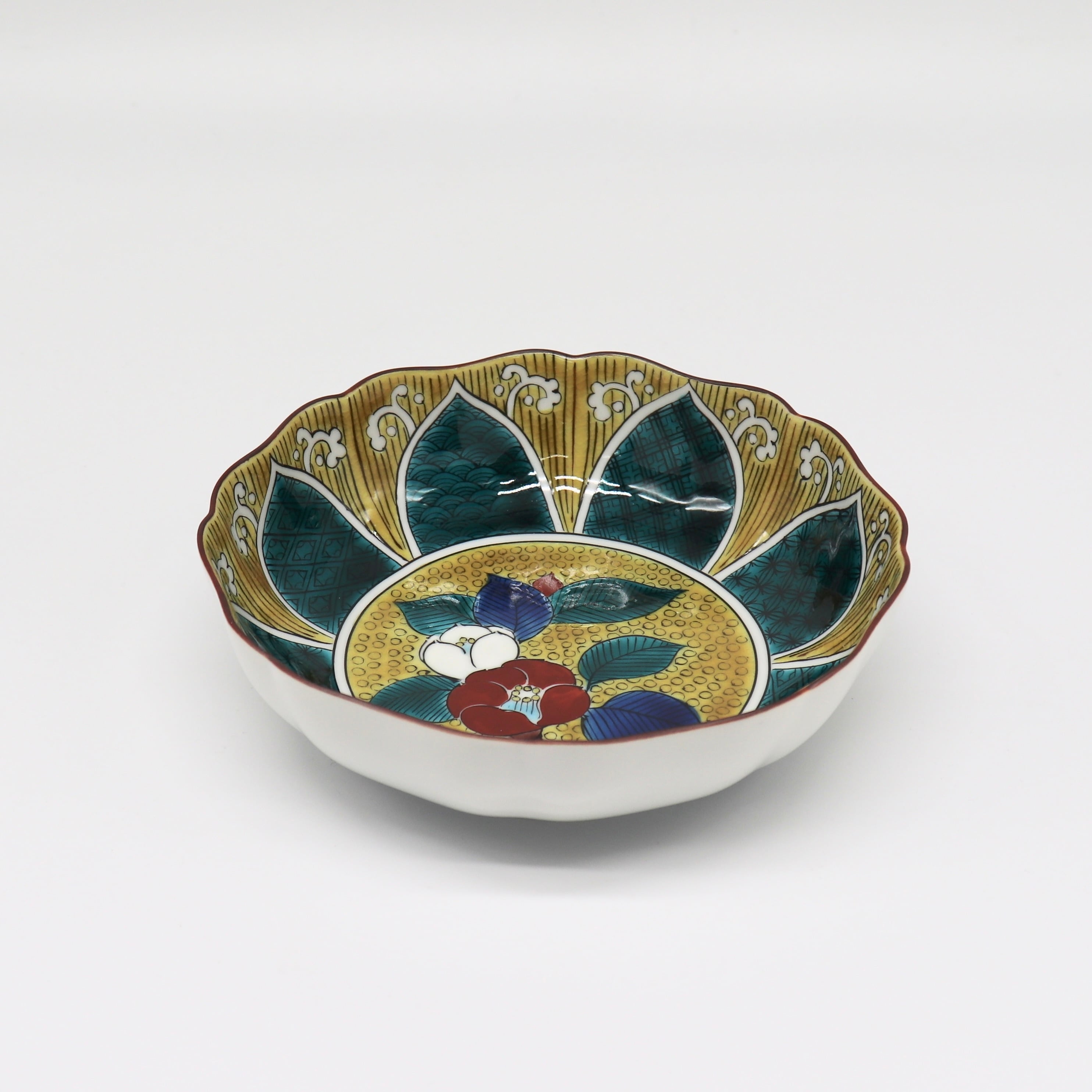 九谷焼 大志窯】吉田屋椿 5寸鉢 | 九谷焼 大志窯