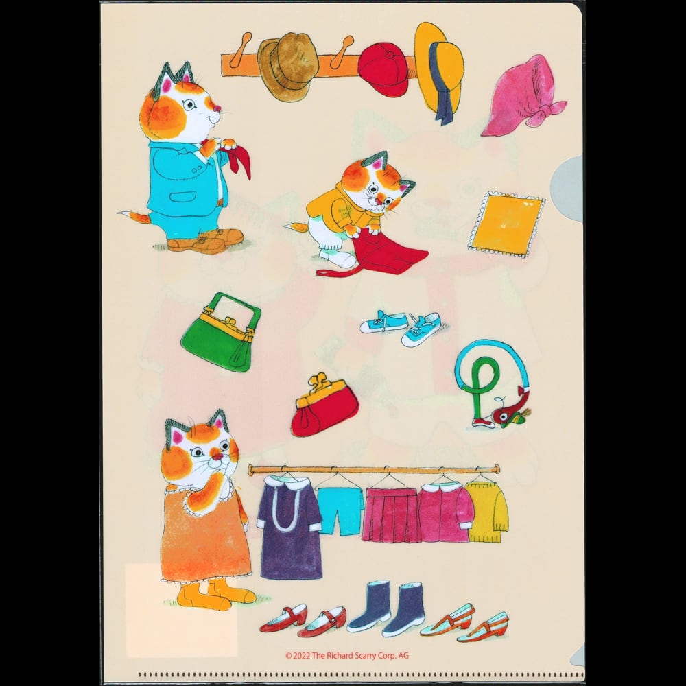 猫クリアファイル(リチャード・スキャリーA4)ハックルファミリー