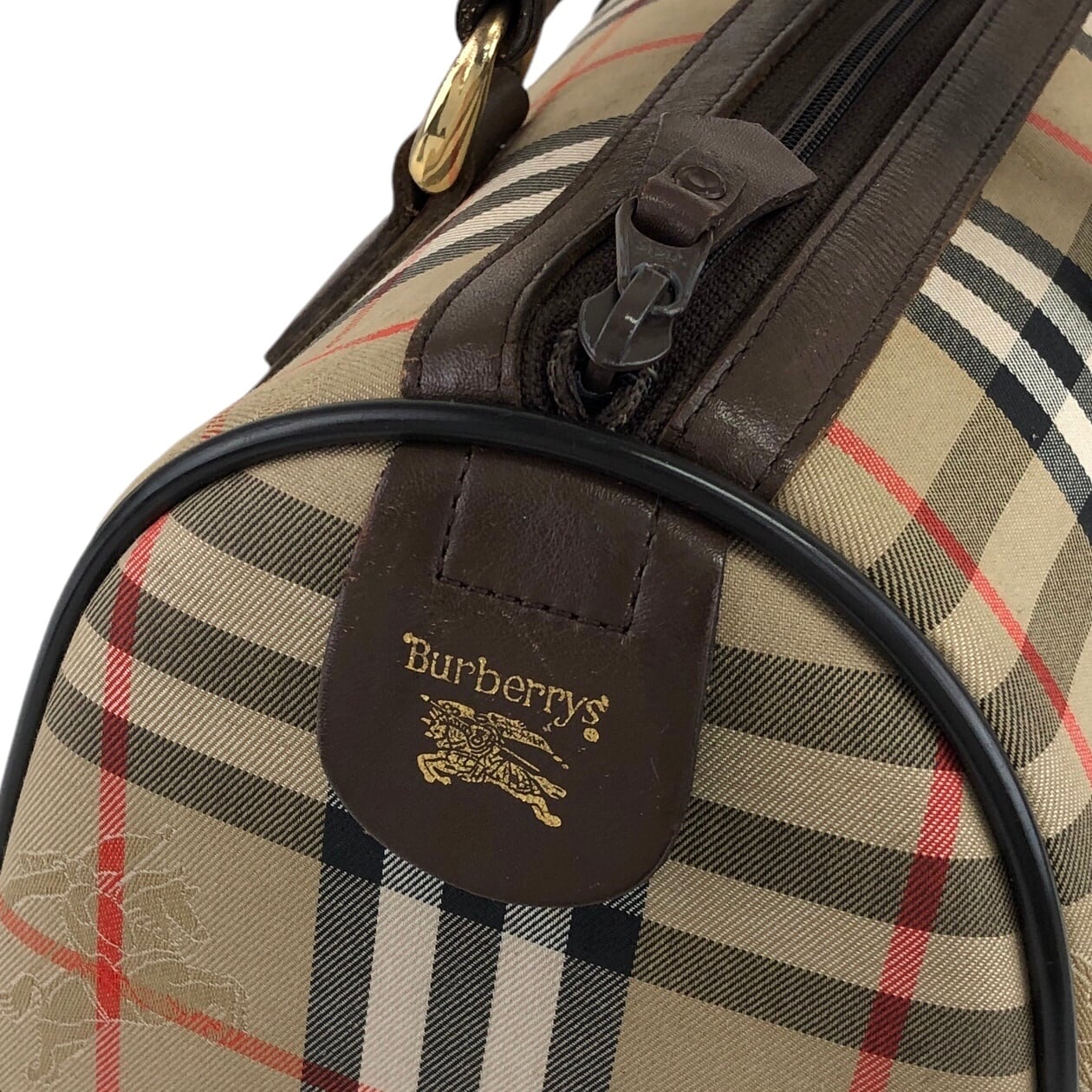 BURBERRY バーバリー ハンドバッグ ベージュ ロゴ キャンバス