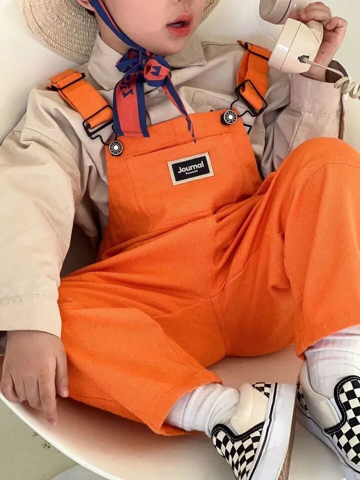 5size / オレンジカラーキッズサロペット | jbgcompany