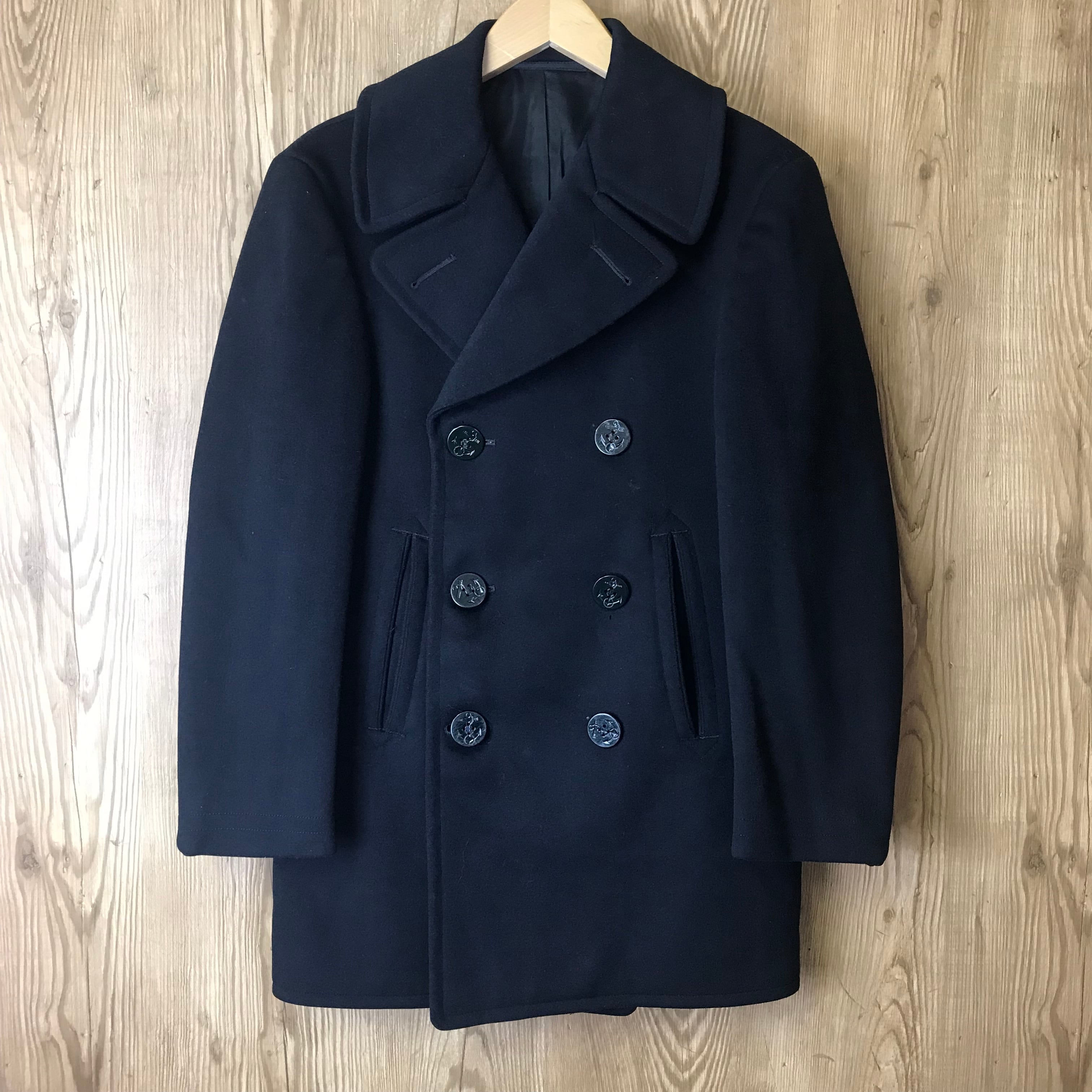40s VINTAGE U.S.NAVY 米軍実品 Pコート ミリタリー オーバーコート