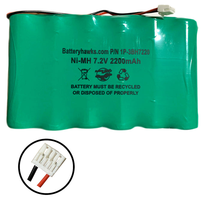 7.2v 2200mAh Ni-MH Battery Pack Replacement for Security Alarm