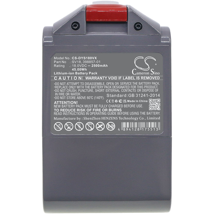 CS-DYS180VX : Battery for Dyson V10 Slim, V10 Digital Slim, V10