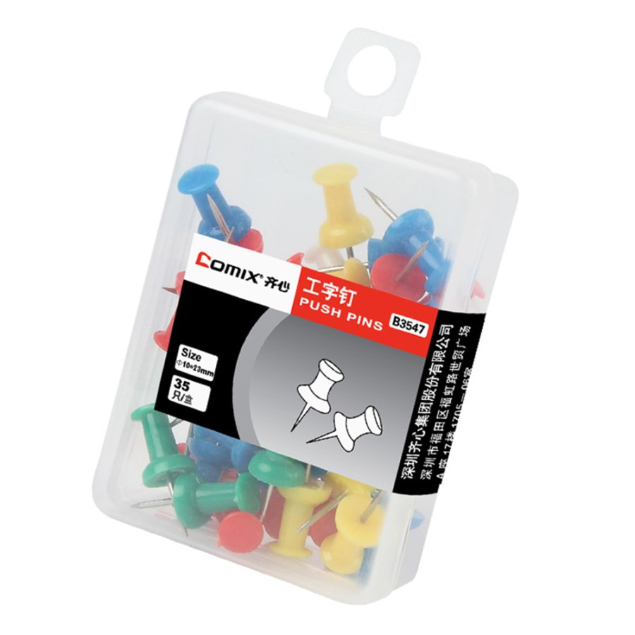 Đinh ghim mũ nhựa Comix B3547