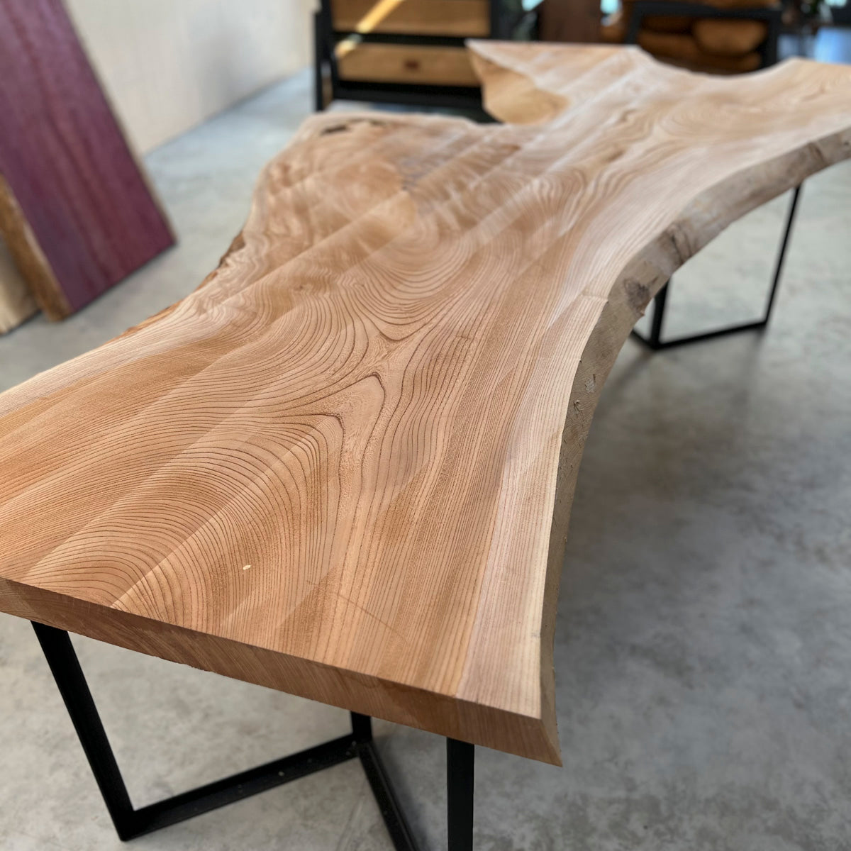 無垢一枚板 欅（ケヤキ）《G803》W2370/未仕上げ品 | オーダーメイドの