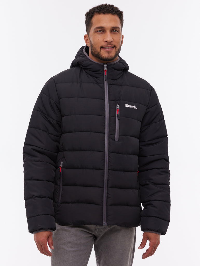 Gaudino Hooded Puffer Jacket - Grey - Bench