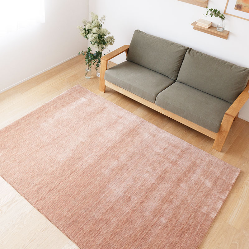 無垢の床にやさしい天然素材の厚手ウールラグ [ハグみじゅうたん