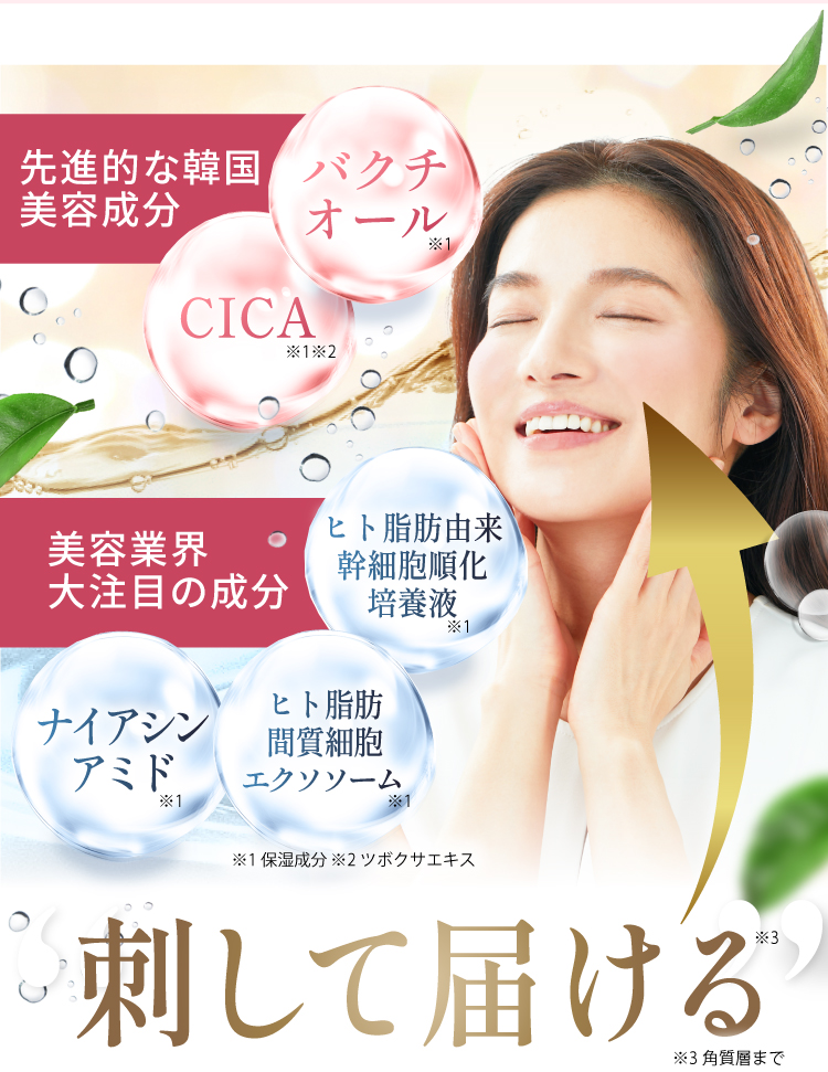 美容皮膚科医監修！CICA×バクチオール配合のマイクロニードル美容液