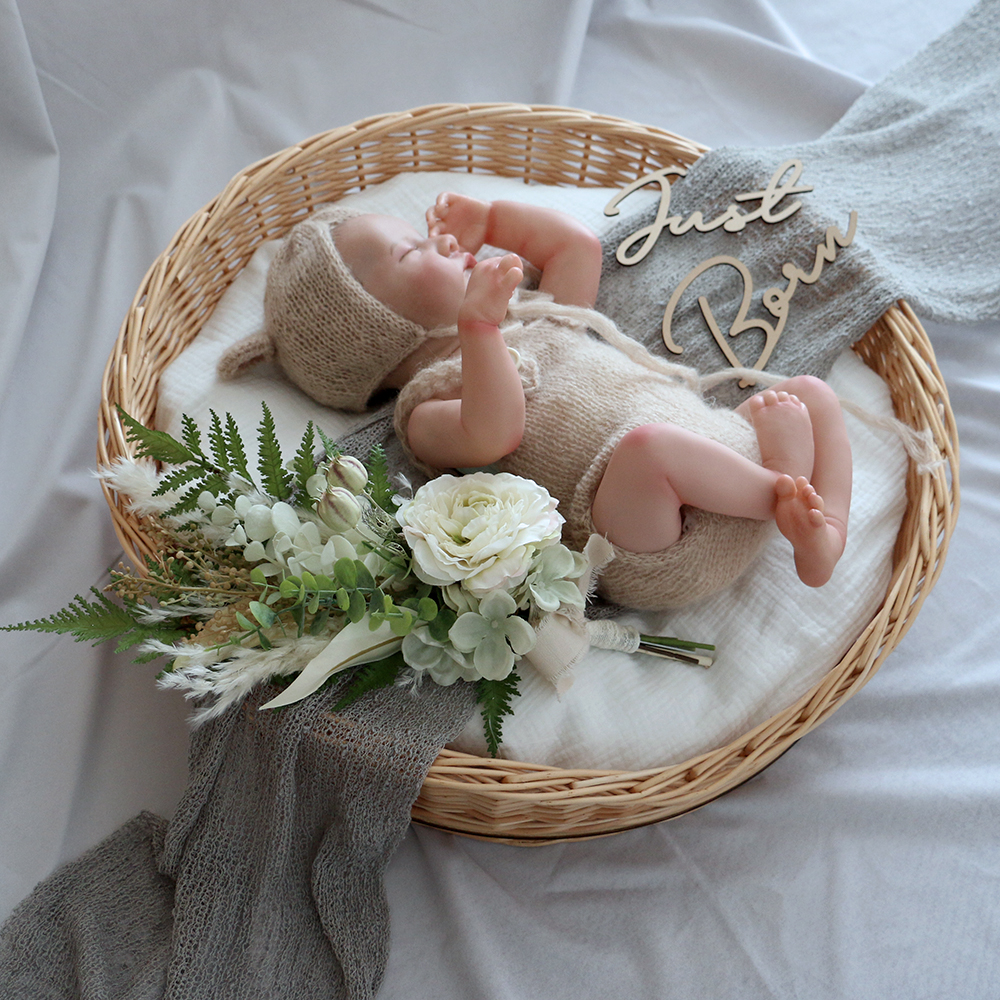 レンタル】Petit bouquet Roundbasket ピンクブーケ ニューボーン