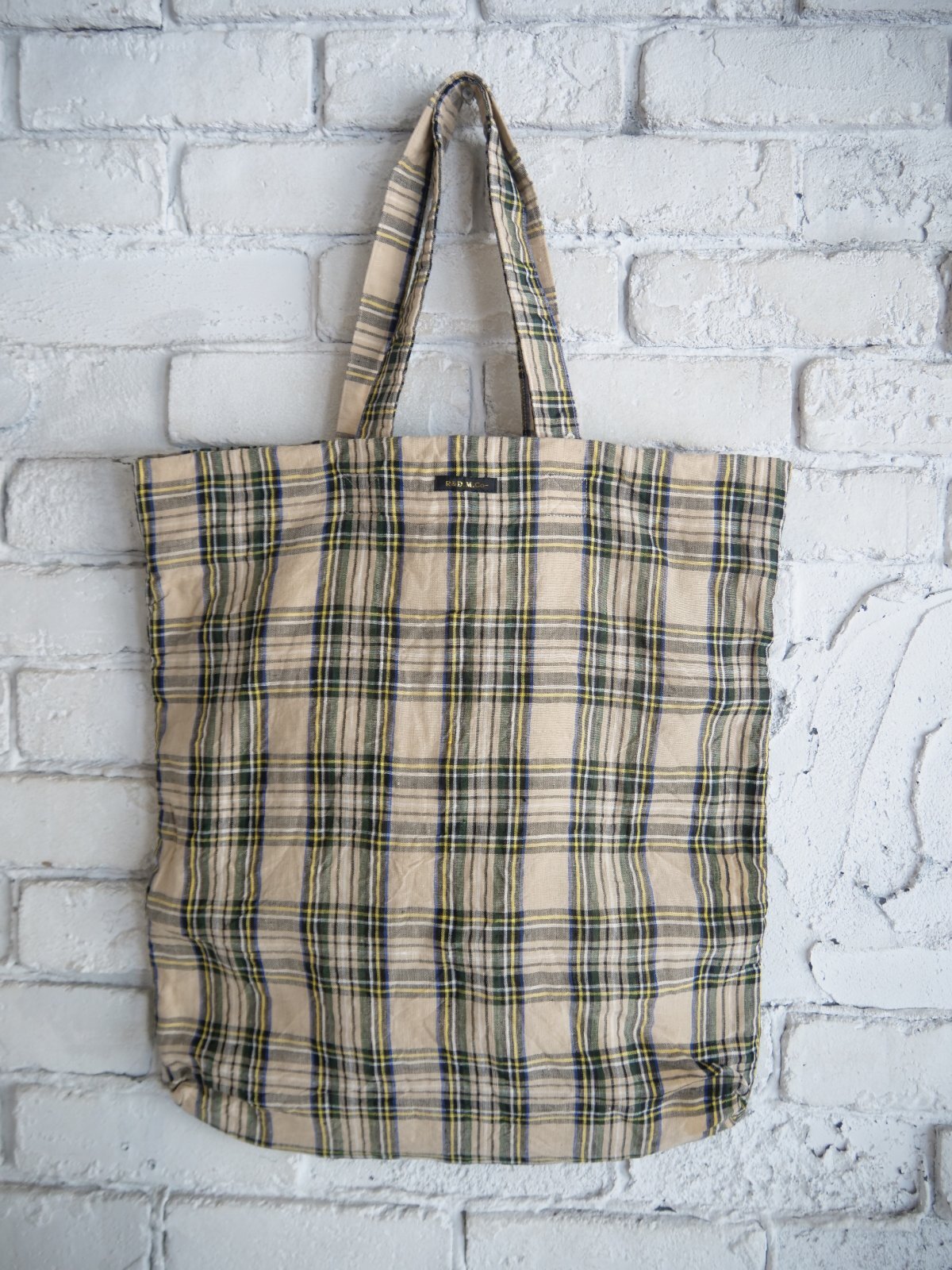 R&D.M.Co- / OLDMAN'S TAILOR TARTAN CHECK BAG アールアンド
