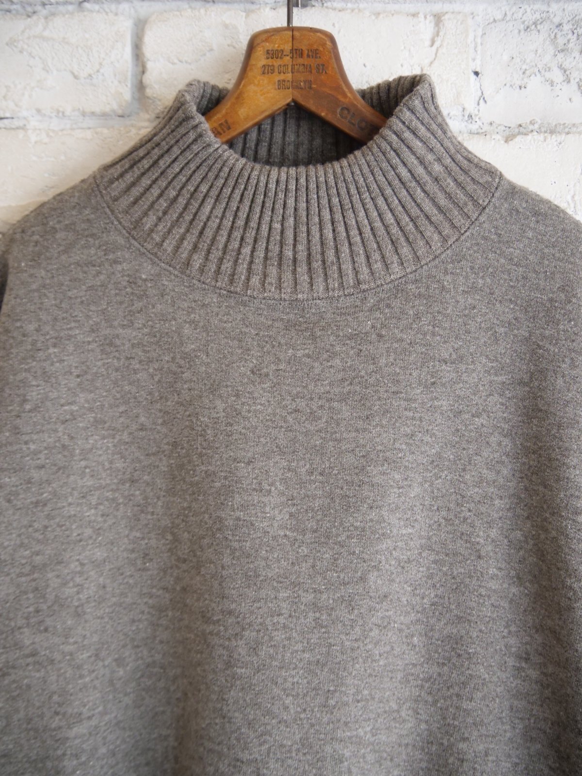 Slopeslow Wool French Terryturtle neck sweatshirt スロープスロウ