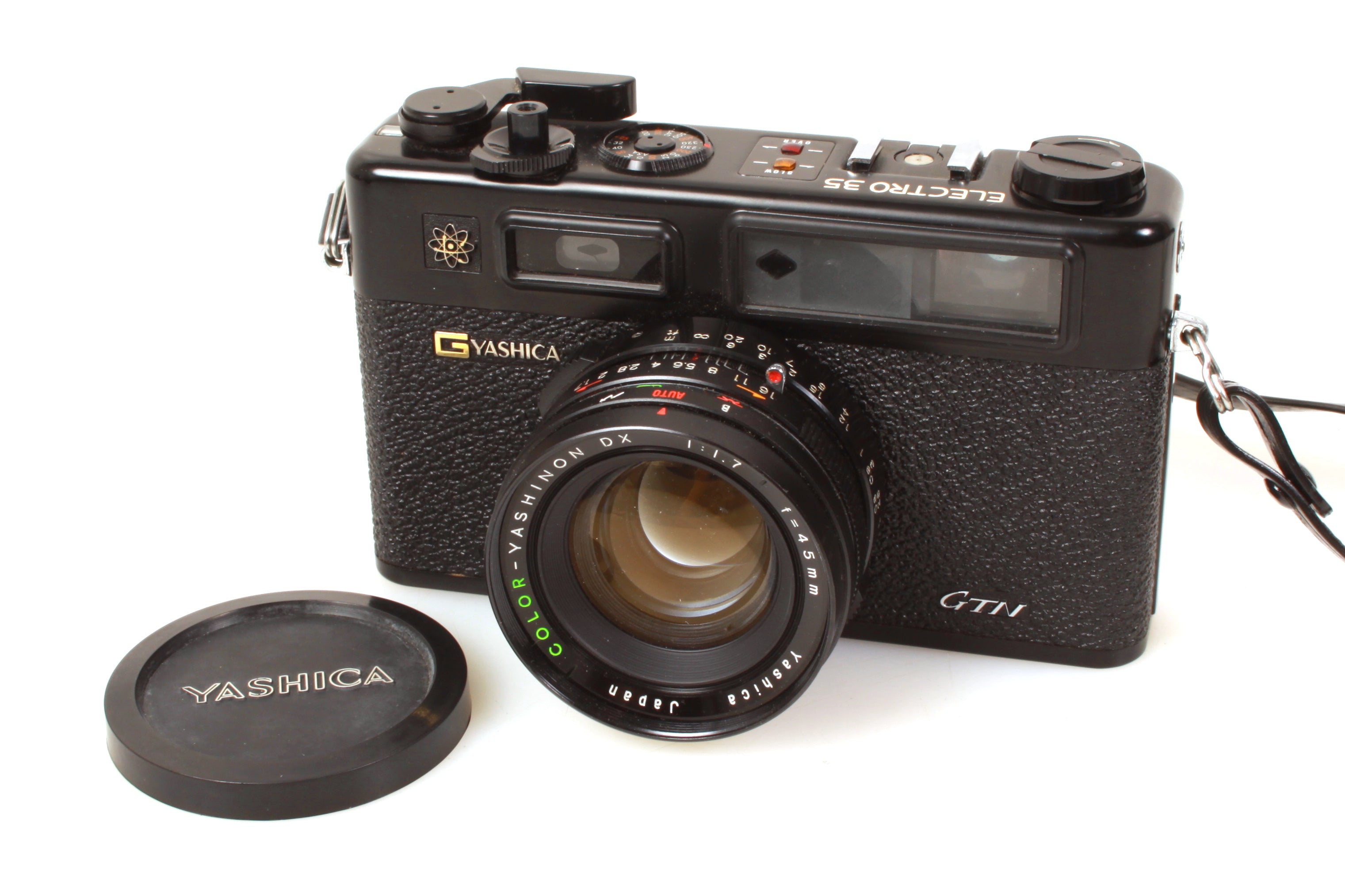 Yashica Electro 35 Rangefinder Camera Black w/ Case Strap Manual