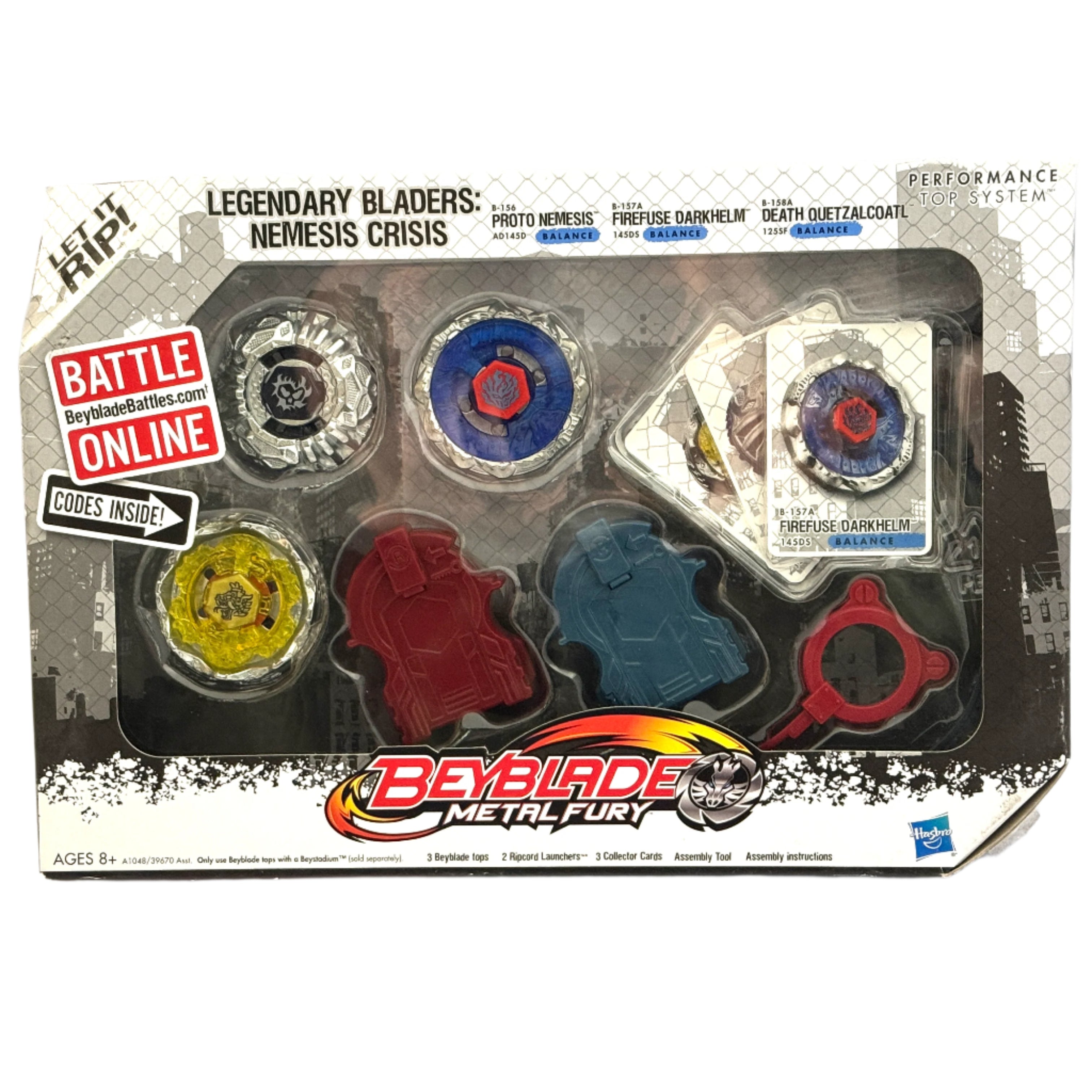 Hasbro Metal Fury Legendary Bladers: Nemesis Crisis (B-156, B-157A, B-