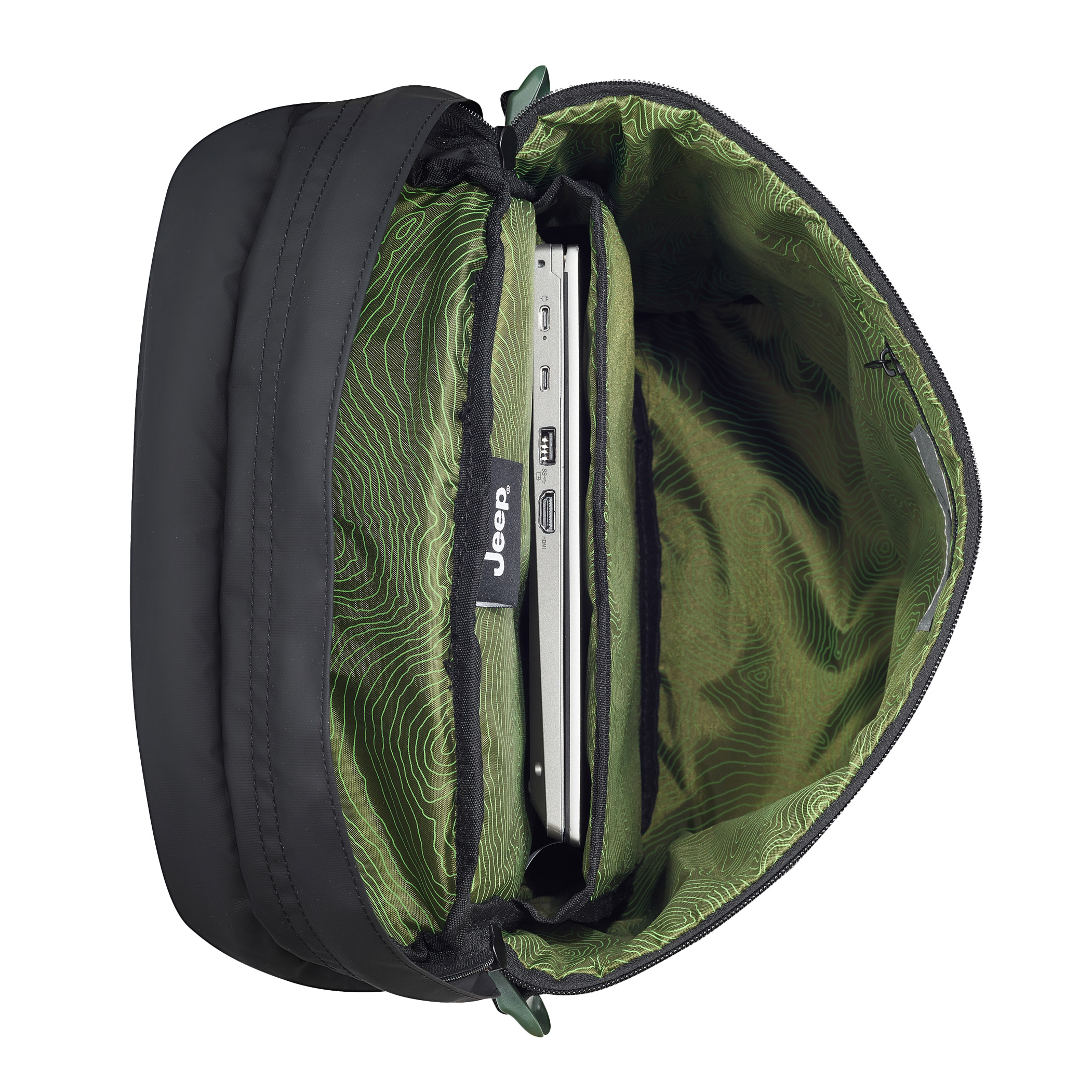 Jeep JH002B Summit 3-piece Luggage Set with JS013C Cylindrical