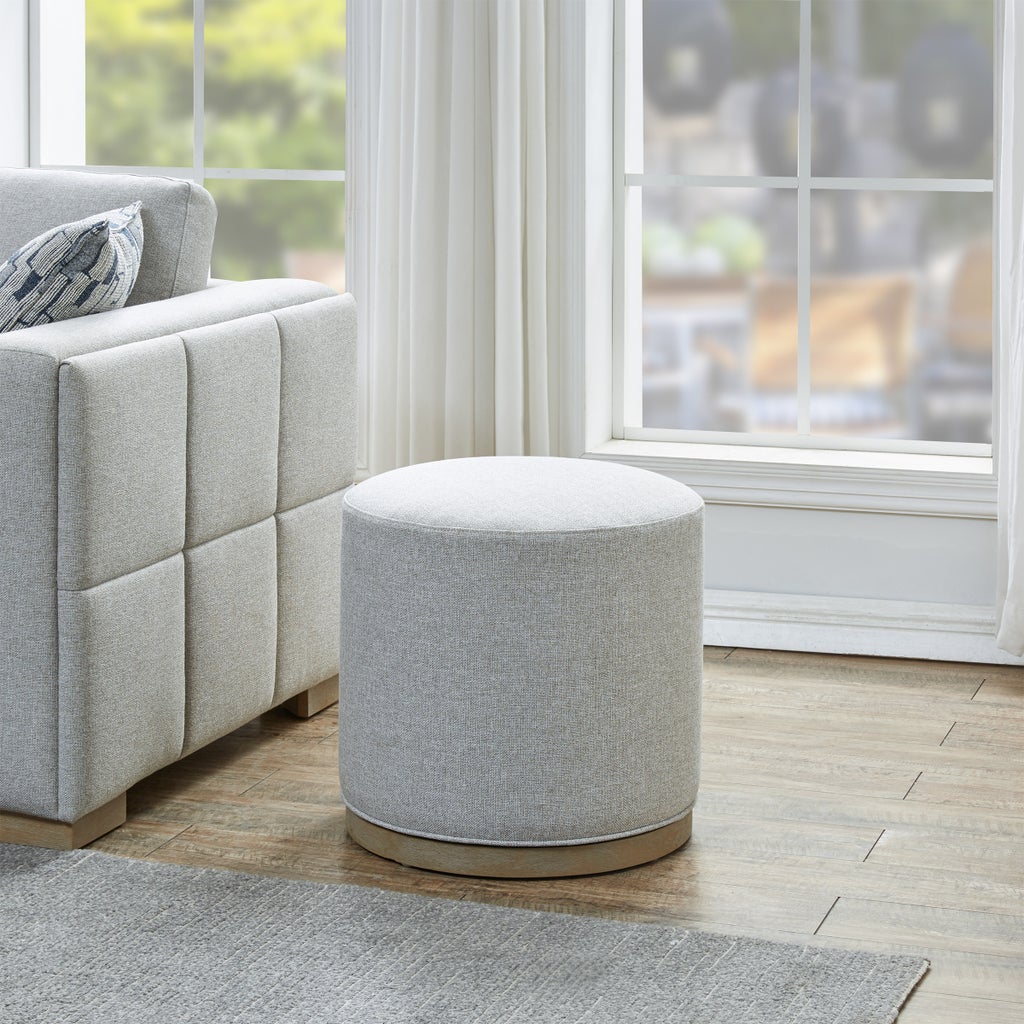 Drayden Fabric Swivel Ottoman | Costco