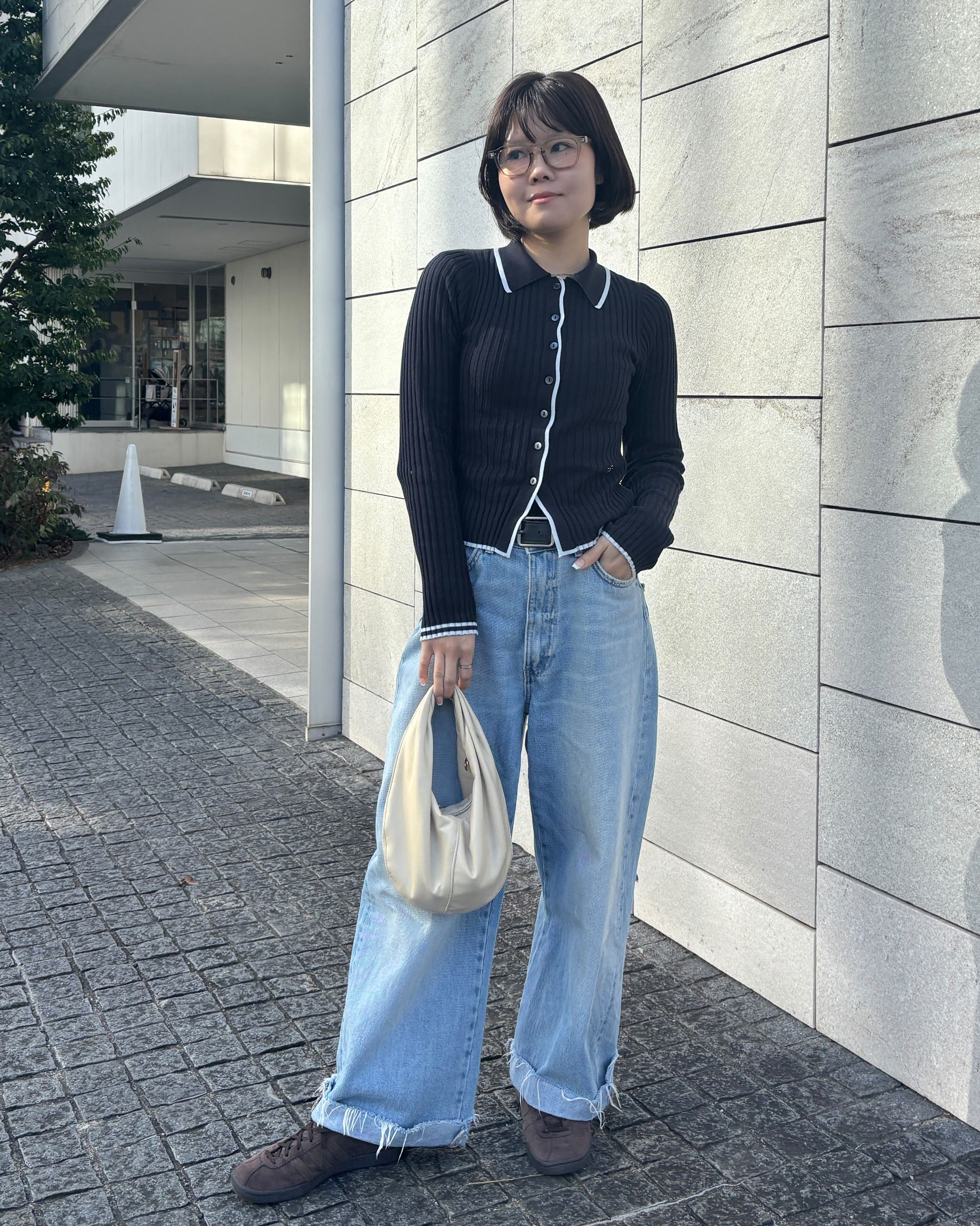 BIBIY. MADE | ANITA STAR CARDIGAN NAVY｜Bibiy.