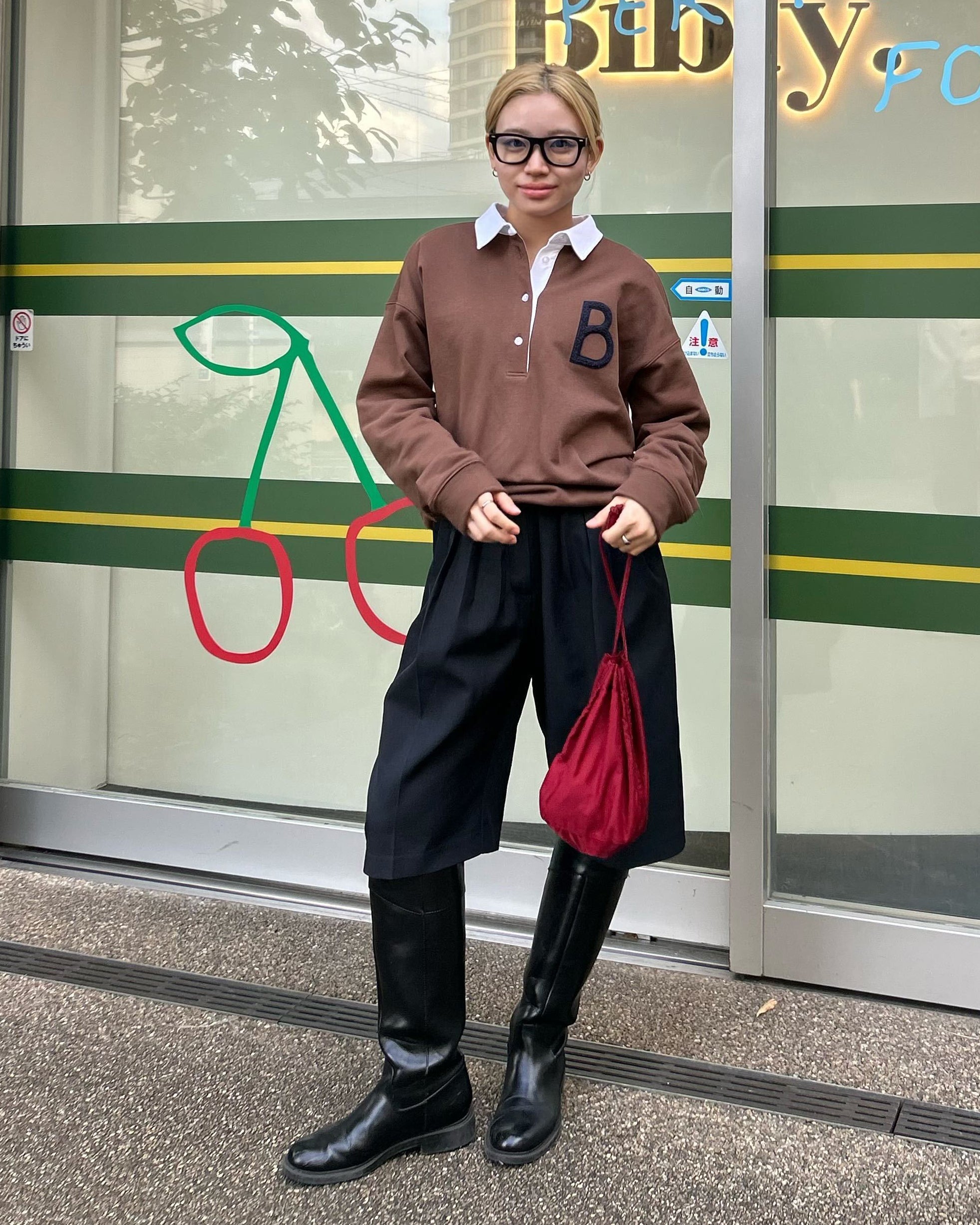 BIBIY. MADE | B. CLUB PREPPY TOP BROWN｜Bibiy.