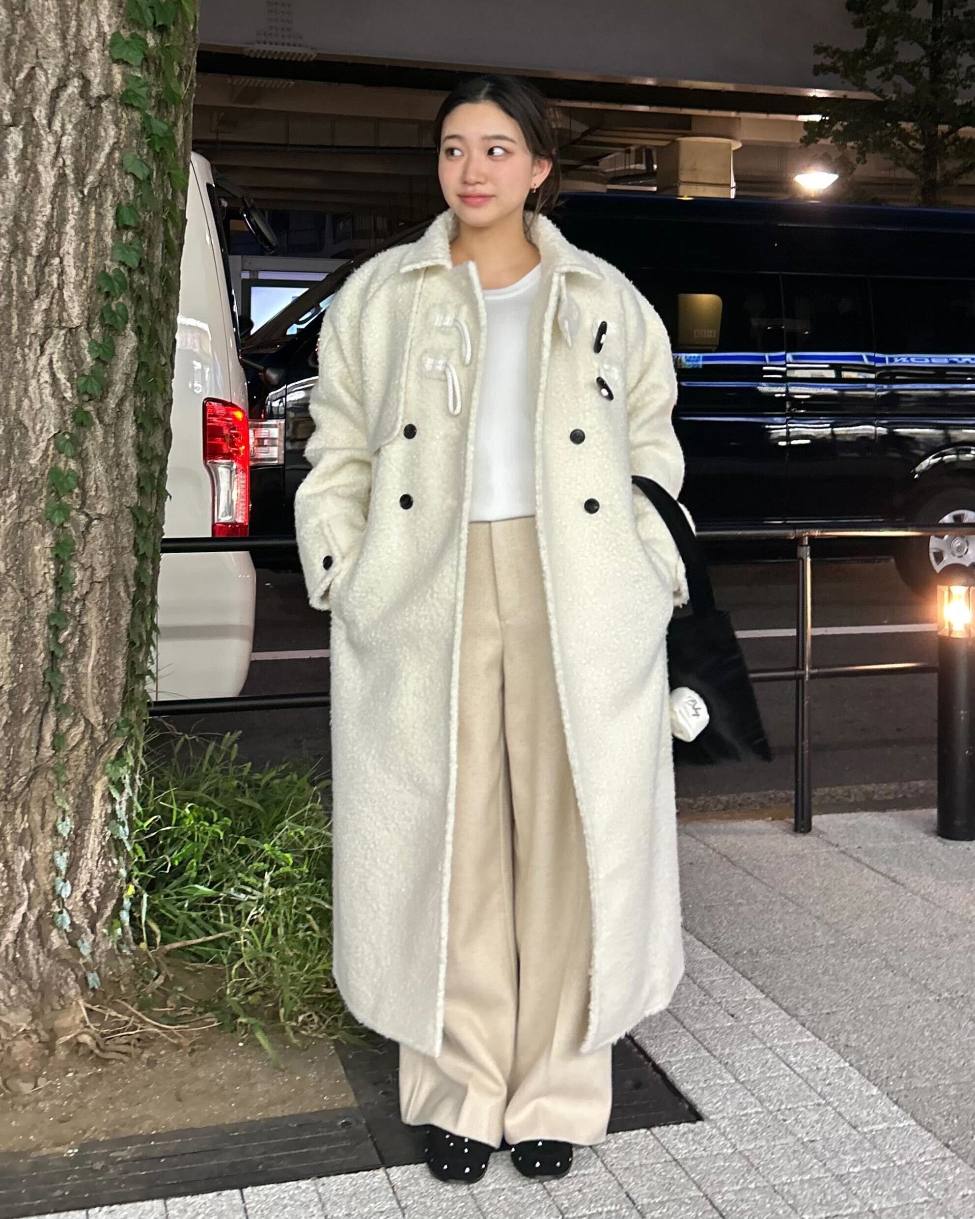 BIBIY. MADE | MANON DUFFLE COAT WHITE｜Bibiy.