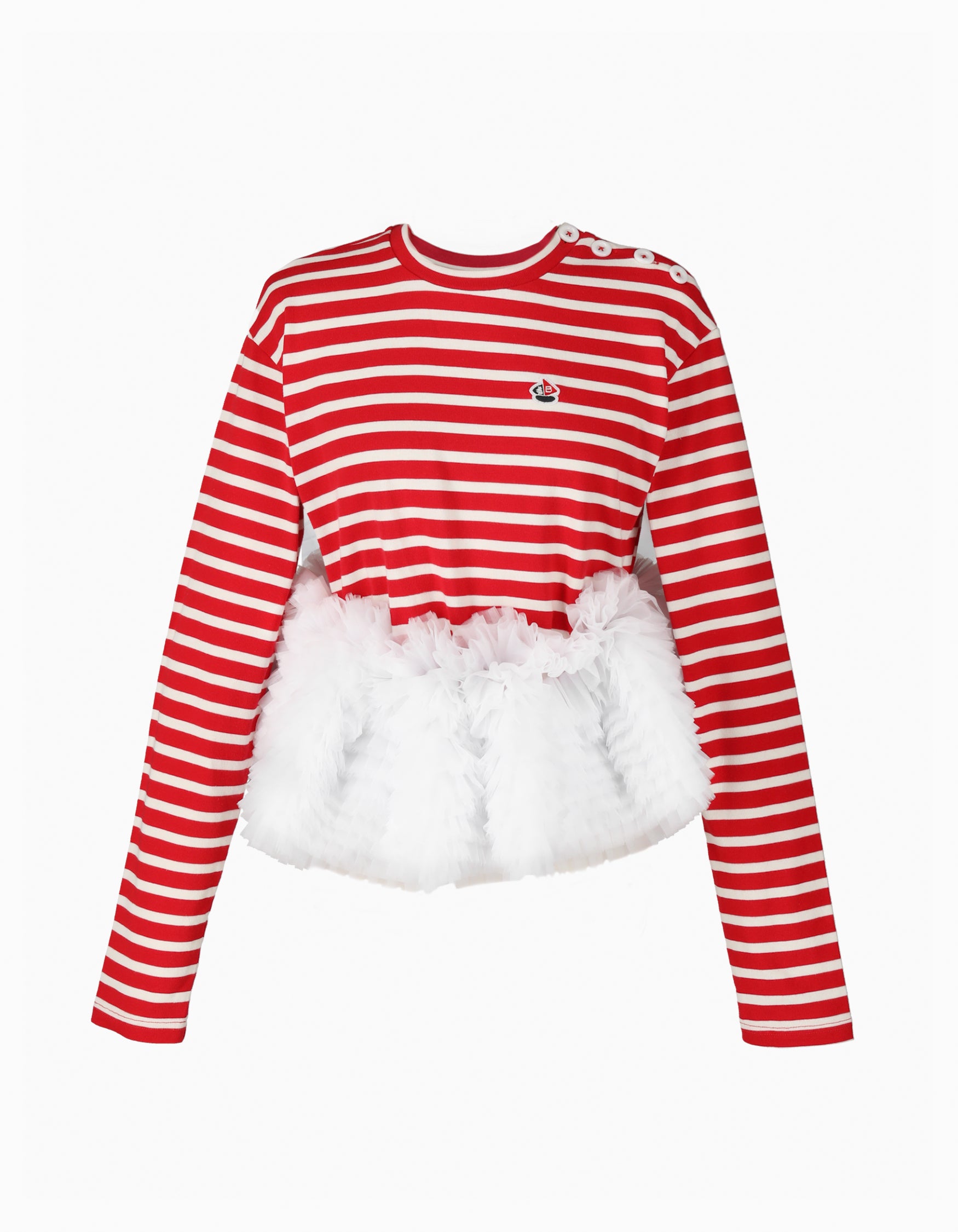 BIBIY. MADE | FRANCINE TULLE TOP BLUE｜Bibiy.