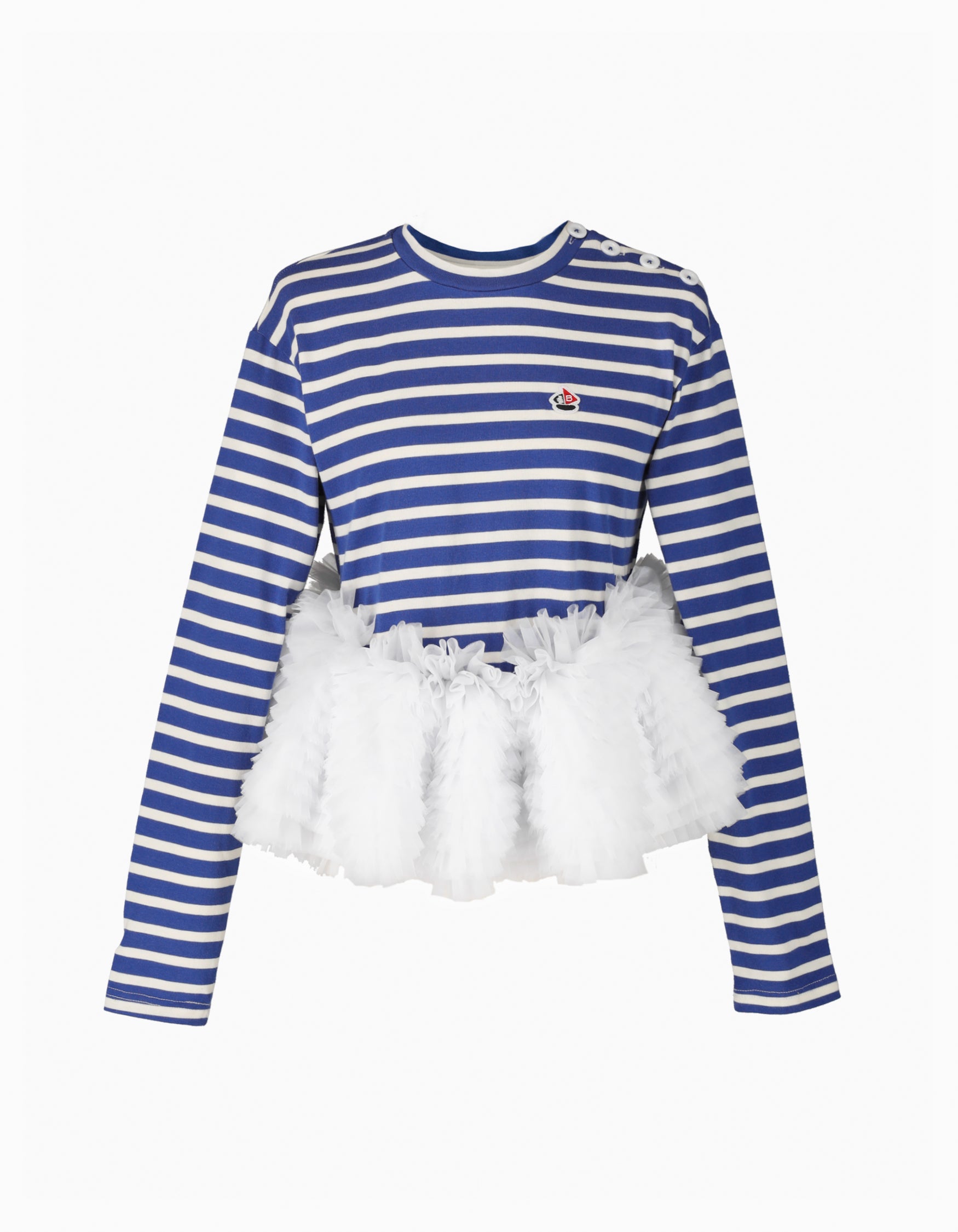 BIBIY. MADE | FRANCINE TULLE TOP BLUE｜Bibiy.