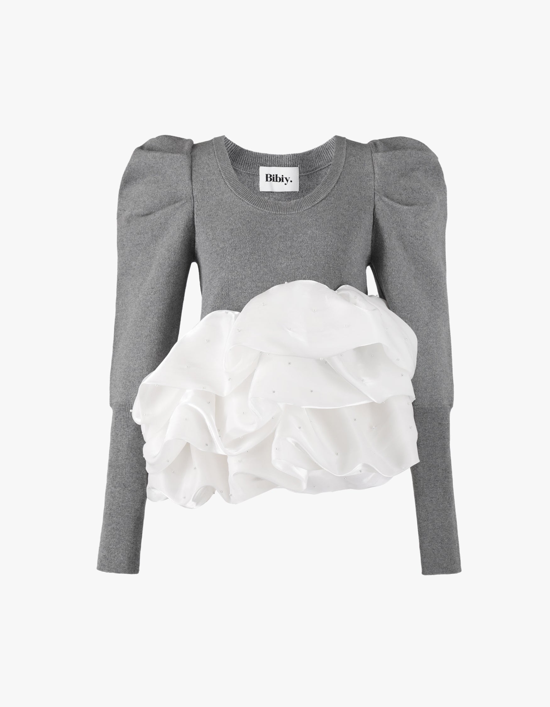 BIBIY. MADE | AMELIE PEPURAMU KNIT GRAY｜Bibiy.