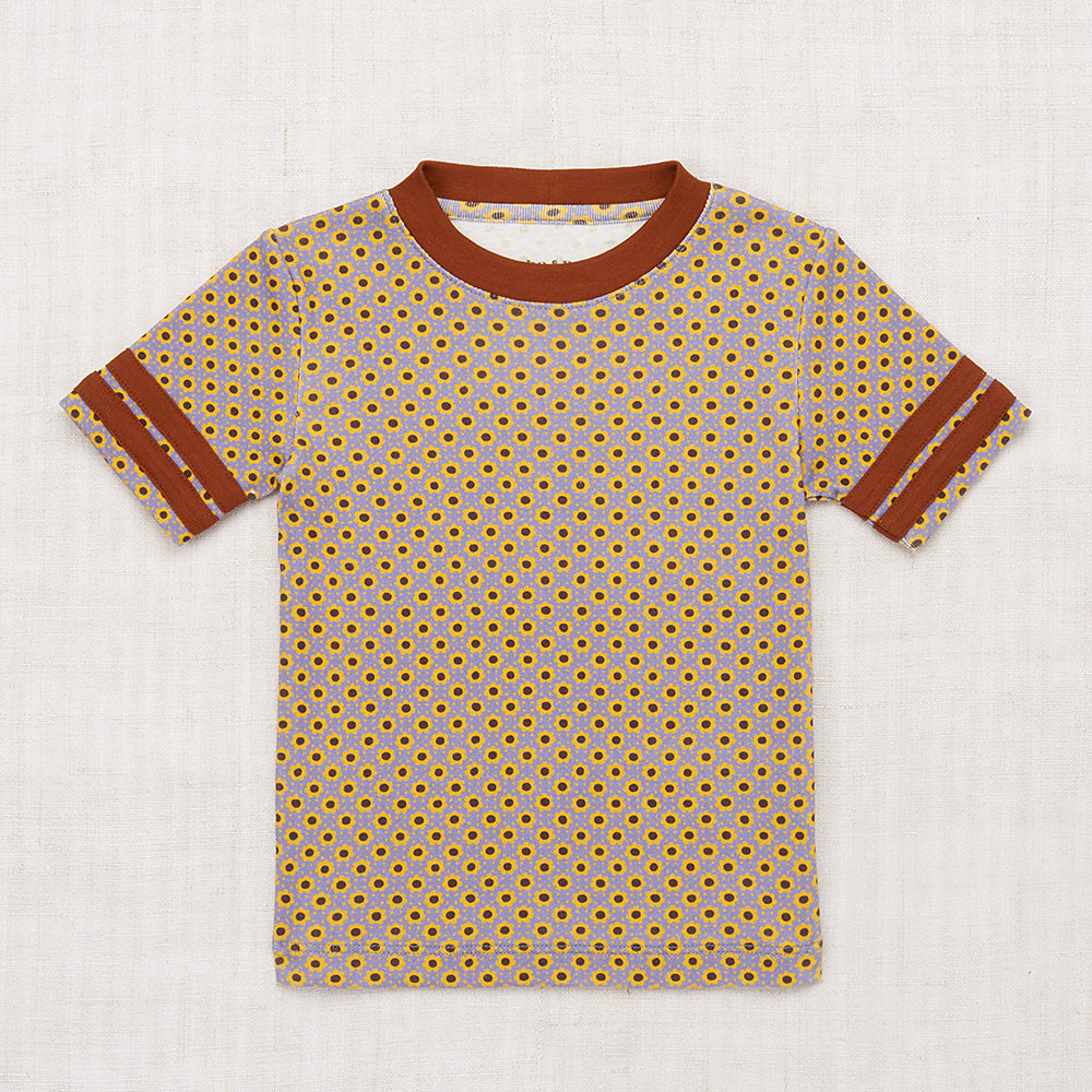 SALE Misha & Puff Kids Rec Tee Pewter Flower Dot Pima Cotton BIEN BIEN