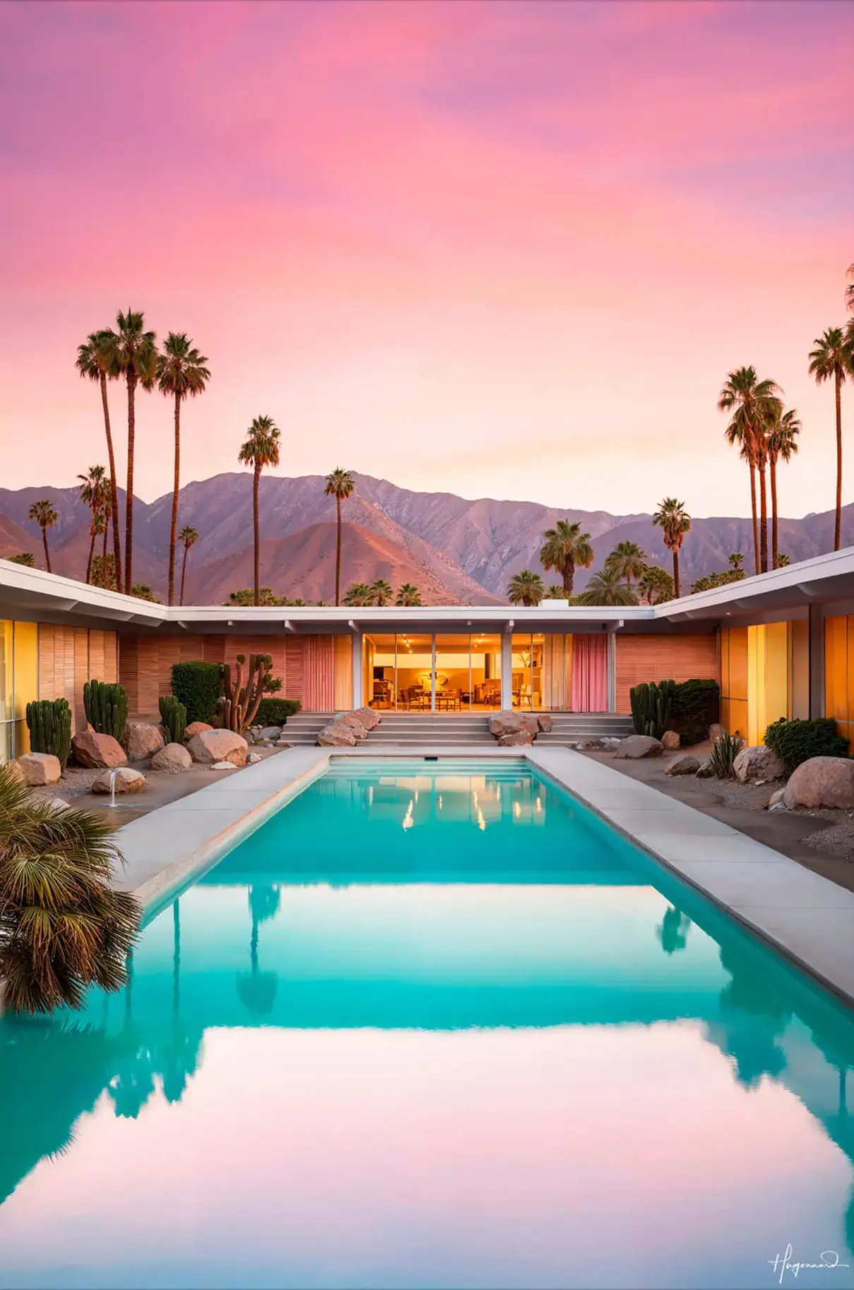 Palm Springs Mid-Century Pool Wall Art | BIG Wall Décor
