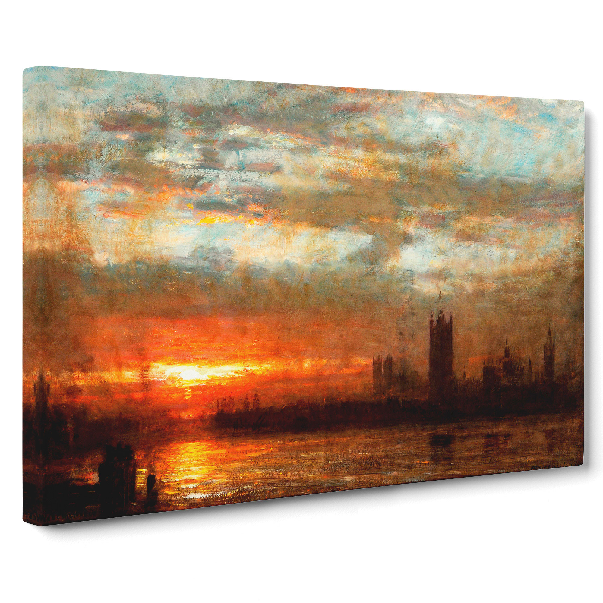 Westminster Sunset By Joseph Mallord William Turner Canvas Wall