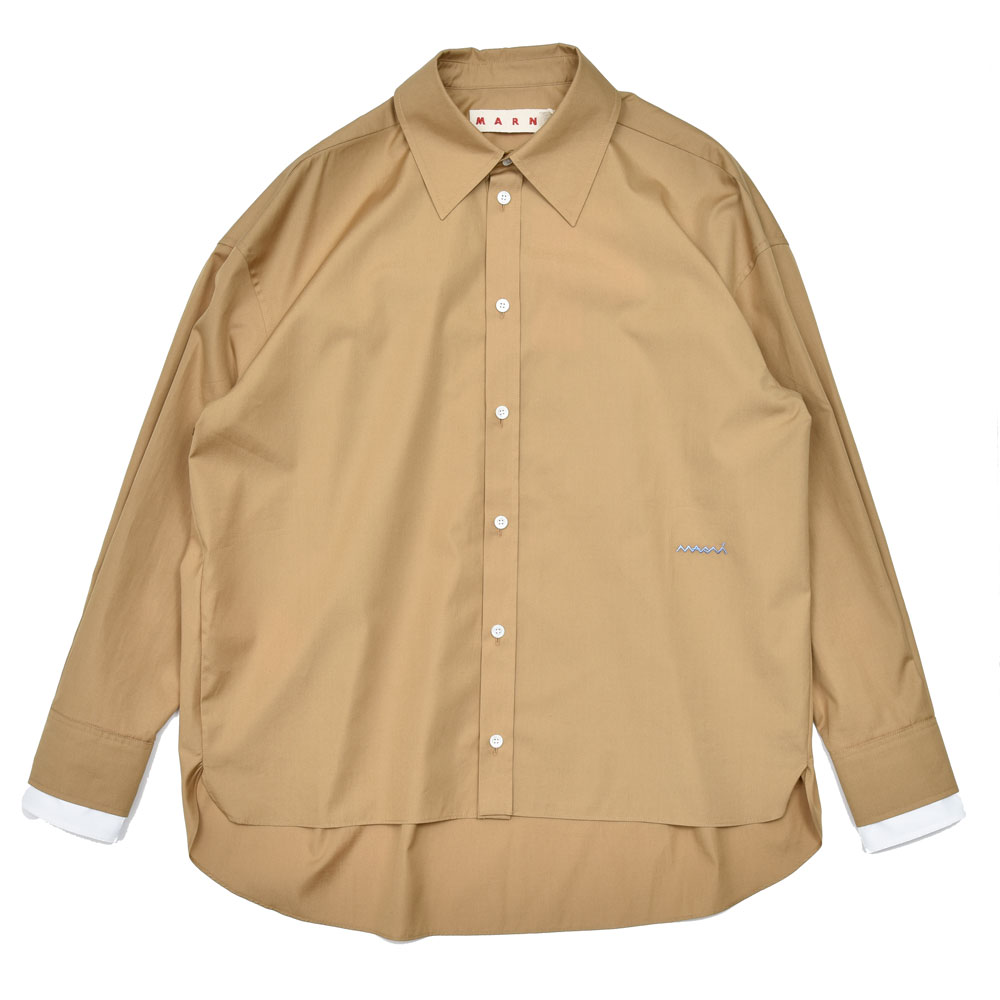 WINTER SALE】MARNI(マルニ)CAMA0613QS/UTC223 コットンポプリンシャツ