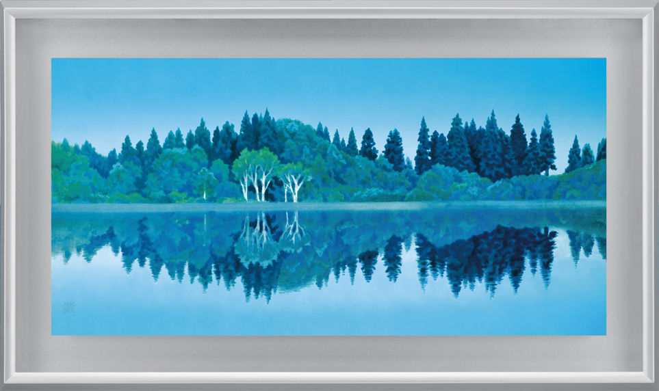 【新品】東山魁夷「沼の静寂」 ポスター　複製画　日本画　風景画　高級額付 沼の静寂 | 東山魁夷 買取・作品 | 日本画、絵画高額査定はアート買取協会