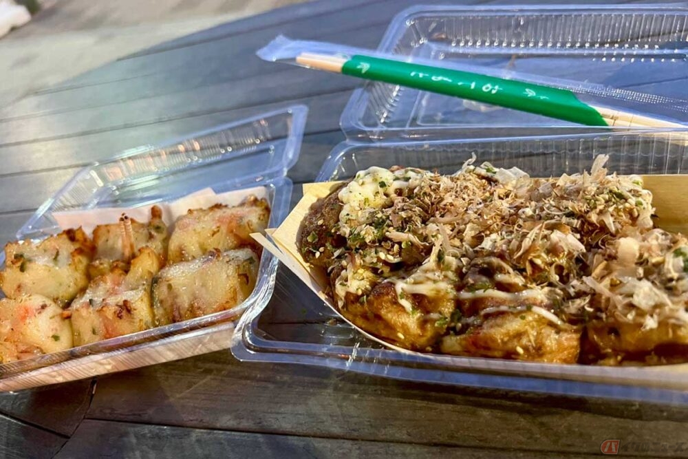 新東名「NEOPASA駿河湾沼津」で激旨の「たこ焼き」と「海鮮ちぎり揚げ