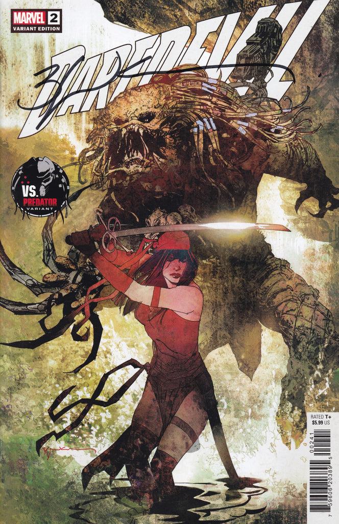 Daredevil #2 Elektra Vs Predator Variant – Bill Sienkiewicz Art