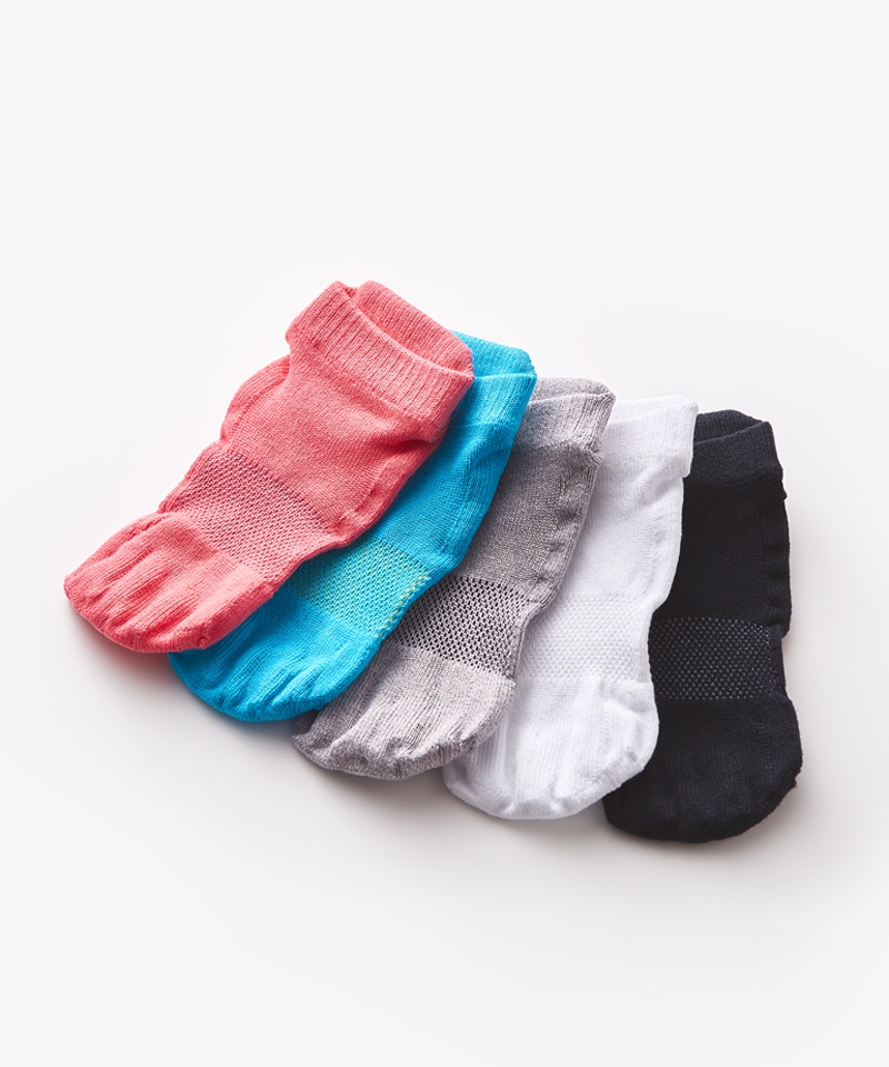 ケアソク】ととのえる ウォーキング/ブルー ポリエステル コットン